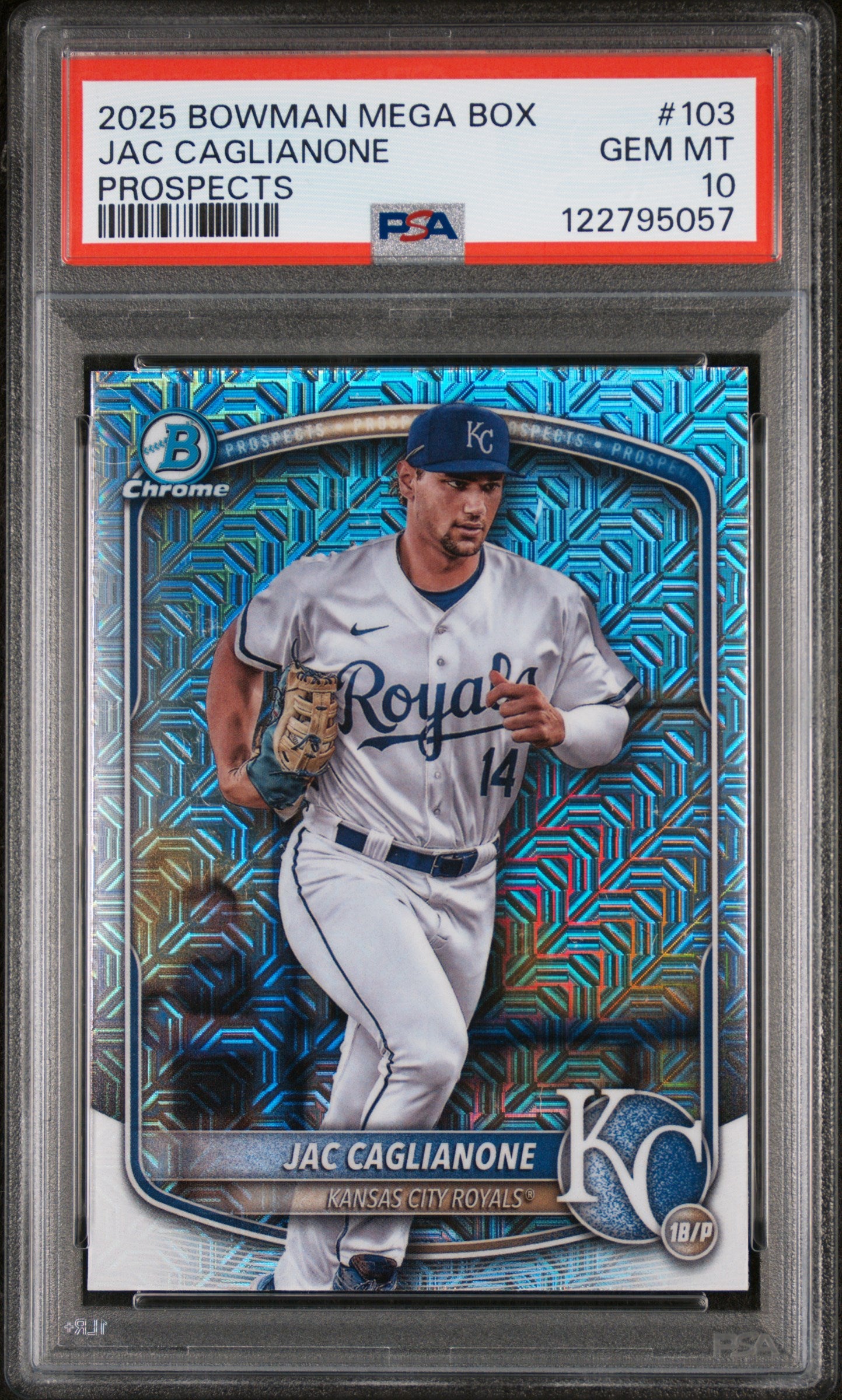 2025 Bowman Chrome Mega Box Mojo Refractor Jac Caglianone #BCP-103 PSA 10