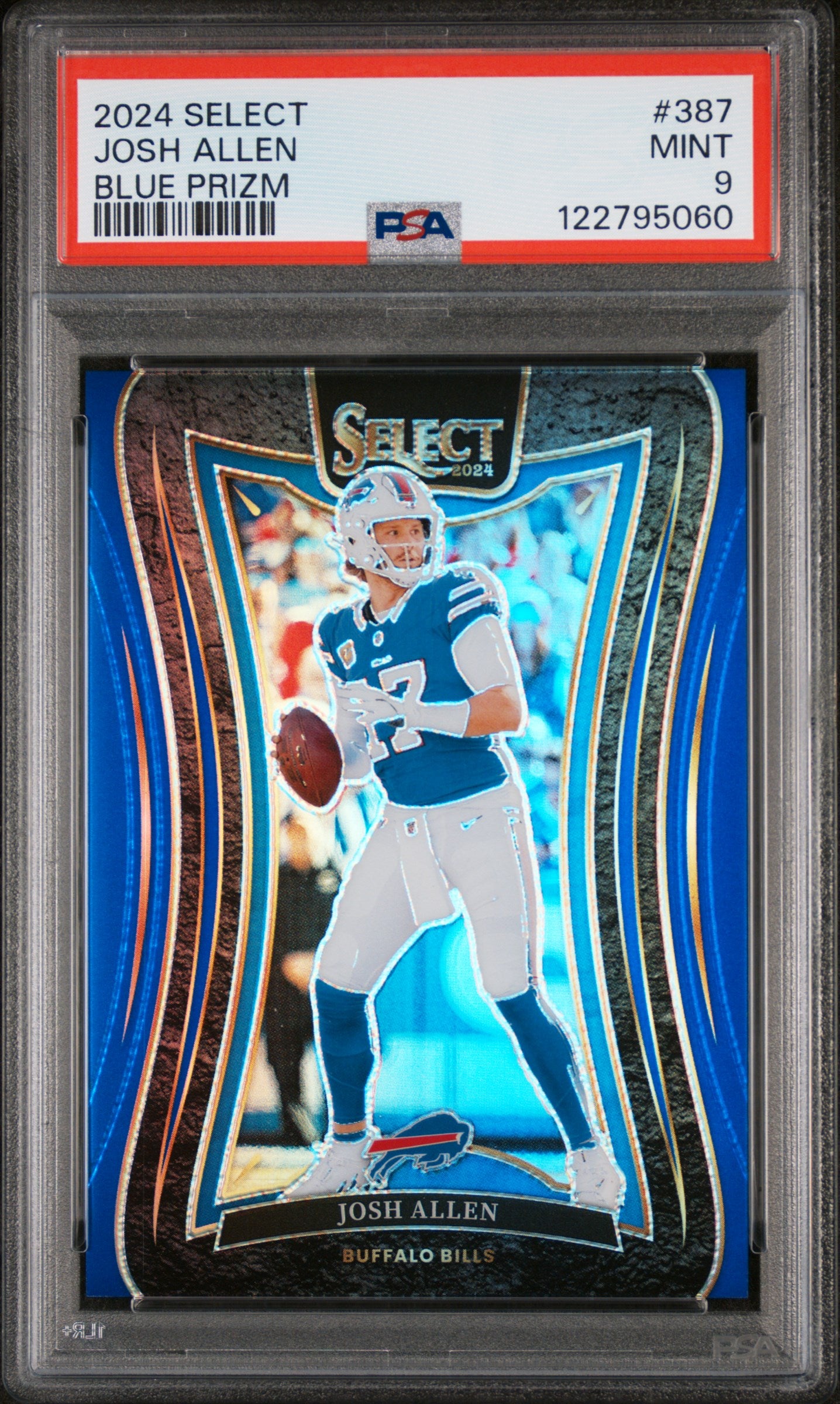 2024 Panini Select Blue Prizm Josh Allen #387 Suite Level /99 PSA 9