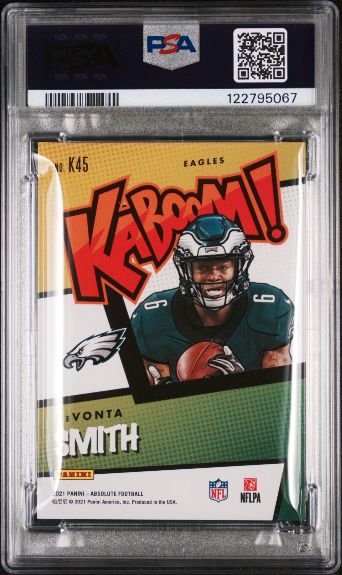 2021 Panini Absolute Kaboom! DeVonta Smith #K45 RC PSA 9