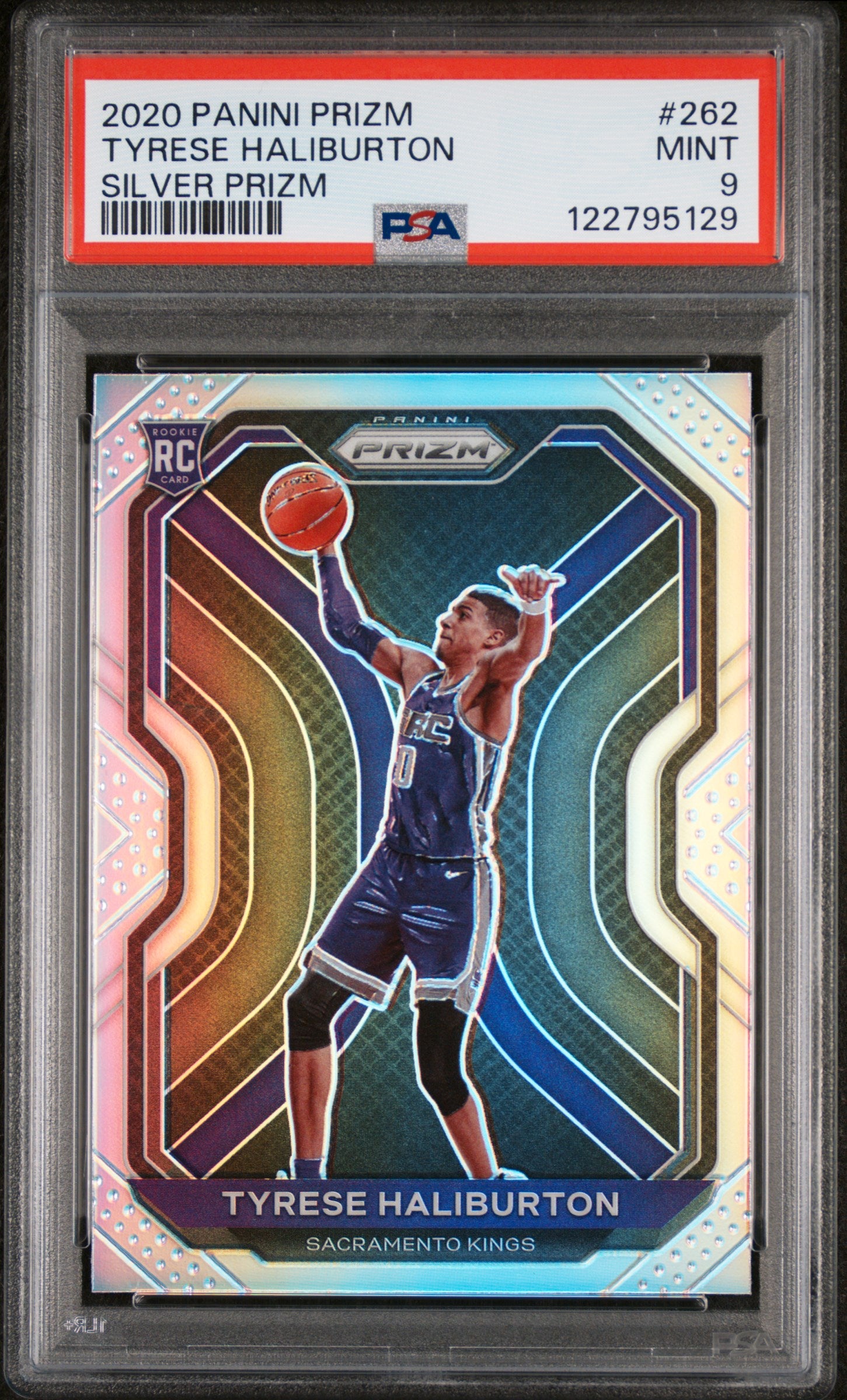 2020 Panini Prizm Silver Prizm Tyrese Haliburton #262 RC PSA 9