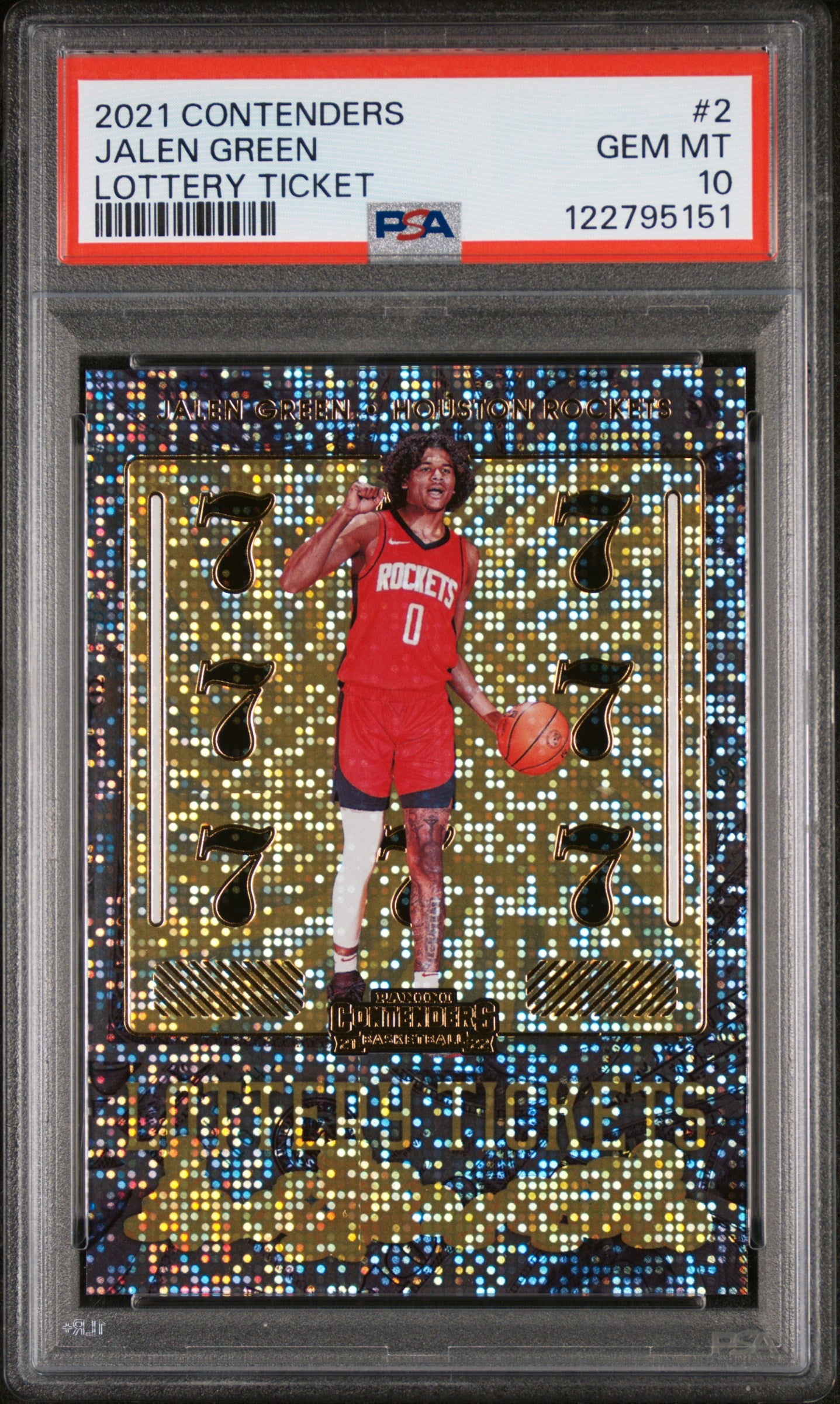 2021 Panini Contenders Lottery Ticket Jalen Green #2 PSA 10
