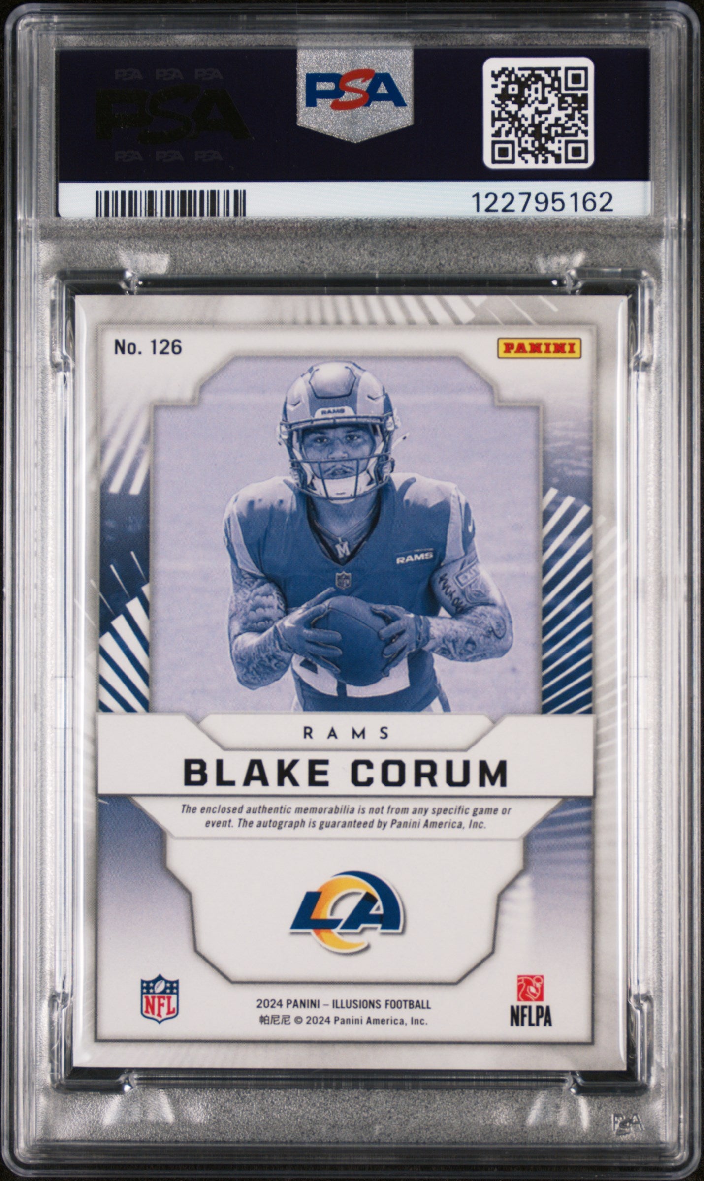2024 Panini Illusions First Impressions Green FOTL Blake Corum #126 RC RPA PSA 9