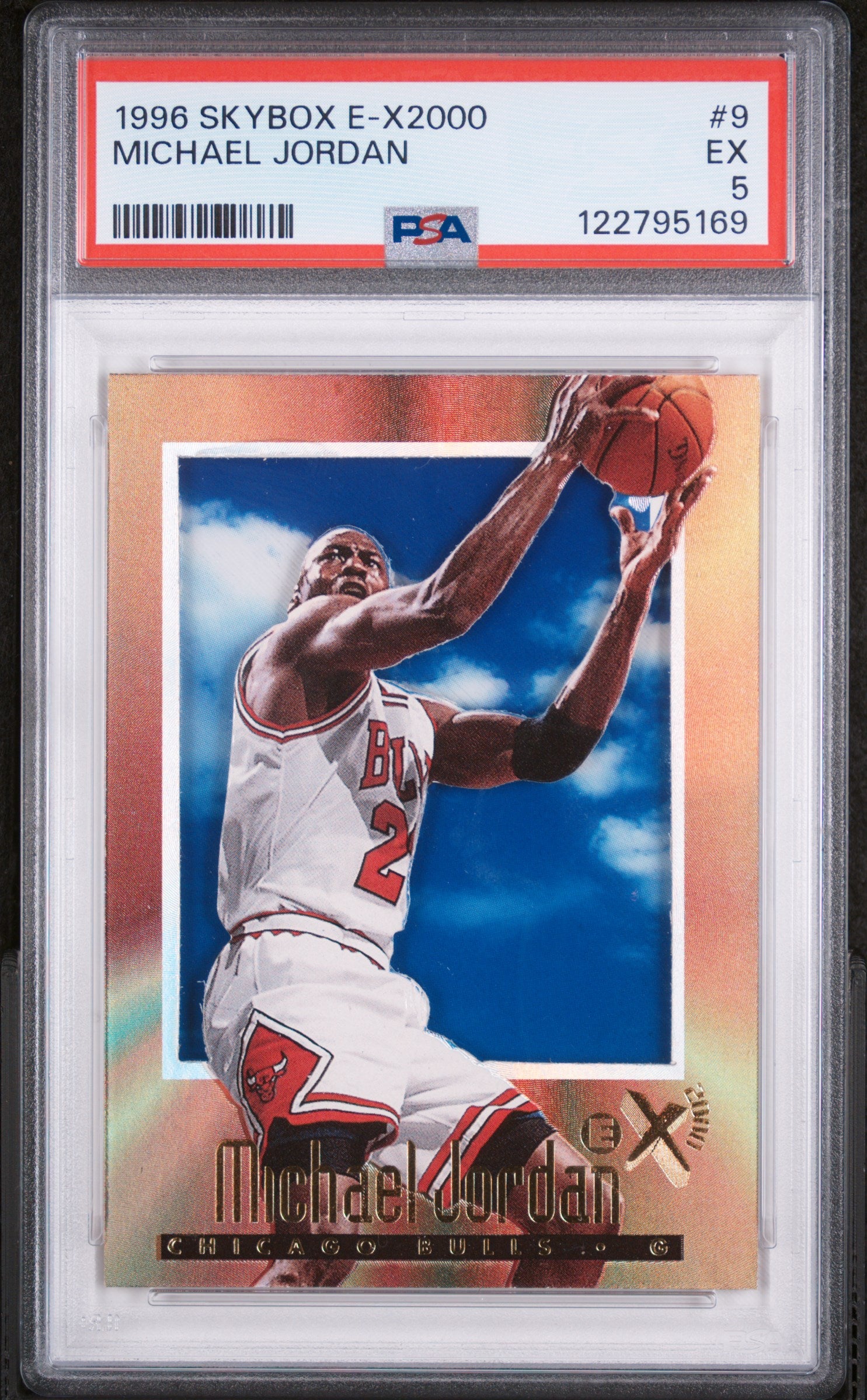 1996 SkyBox E-X2000 Michael Jordan #9 PSA 5