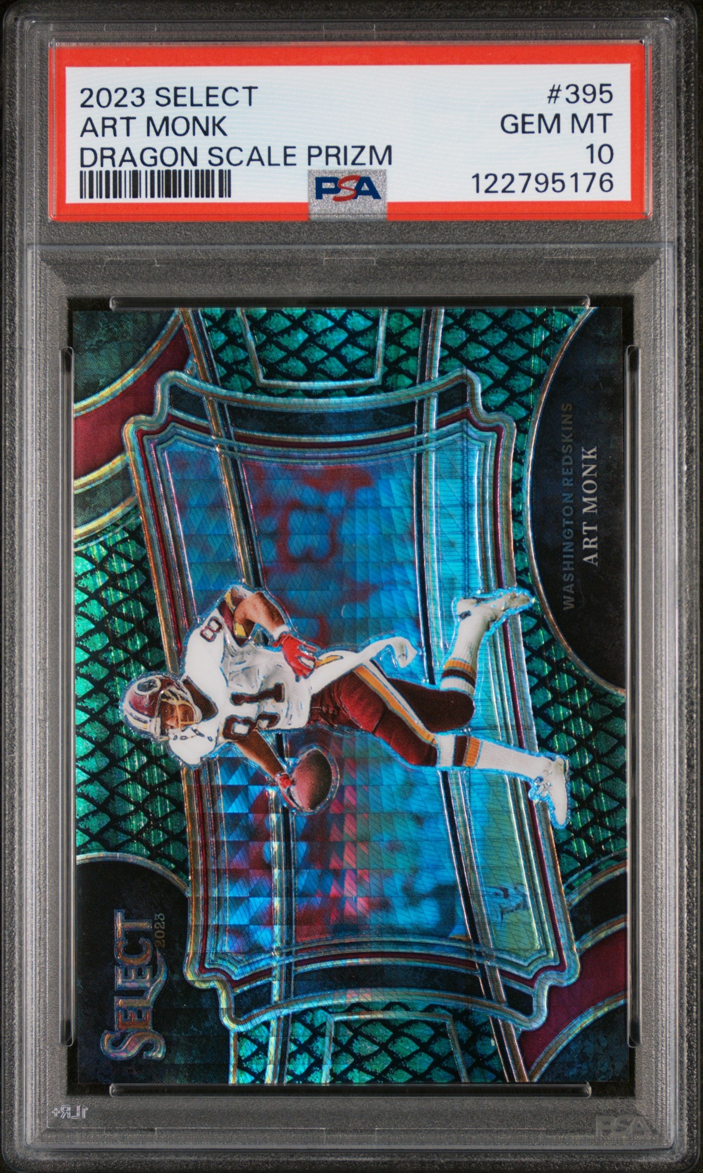 2023 Panini Select Dragon Scale Prizm Art Monk #395 Field Level /70 PSA 10