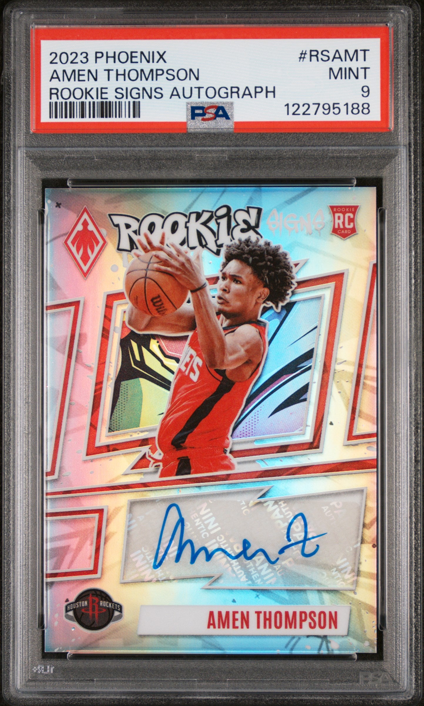 2023 Phoenix #RS-AMT Amen Thompson Rookie Signs /99 PSA 9