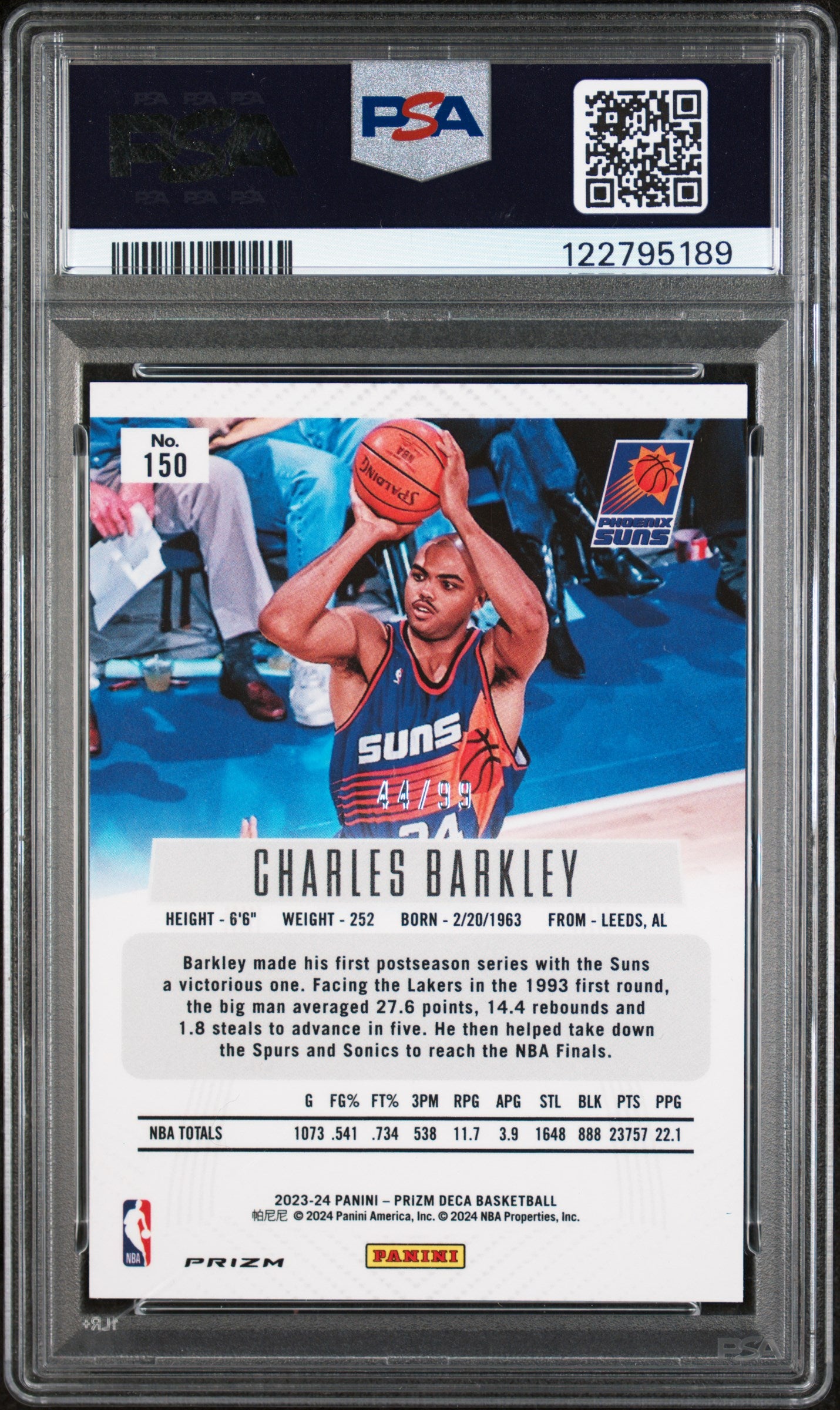 2023 Prizm #150 Charles Barkley DECA /999 PSA 9