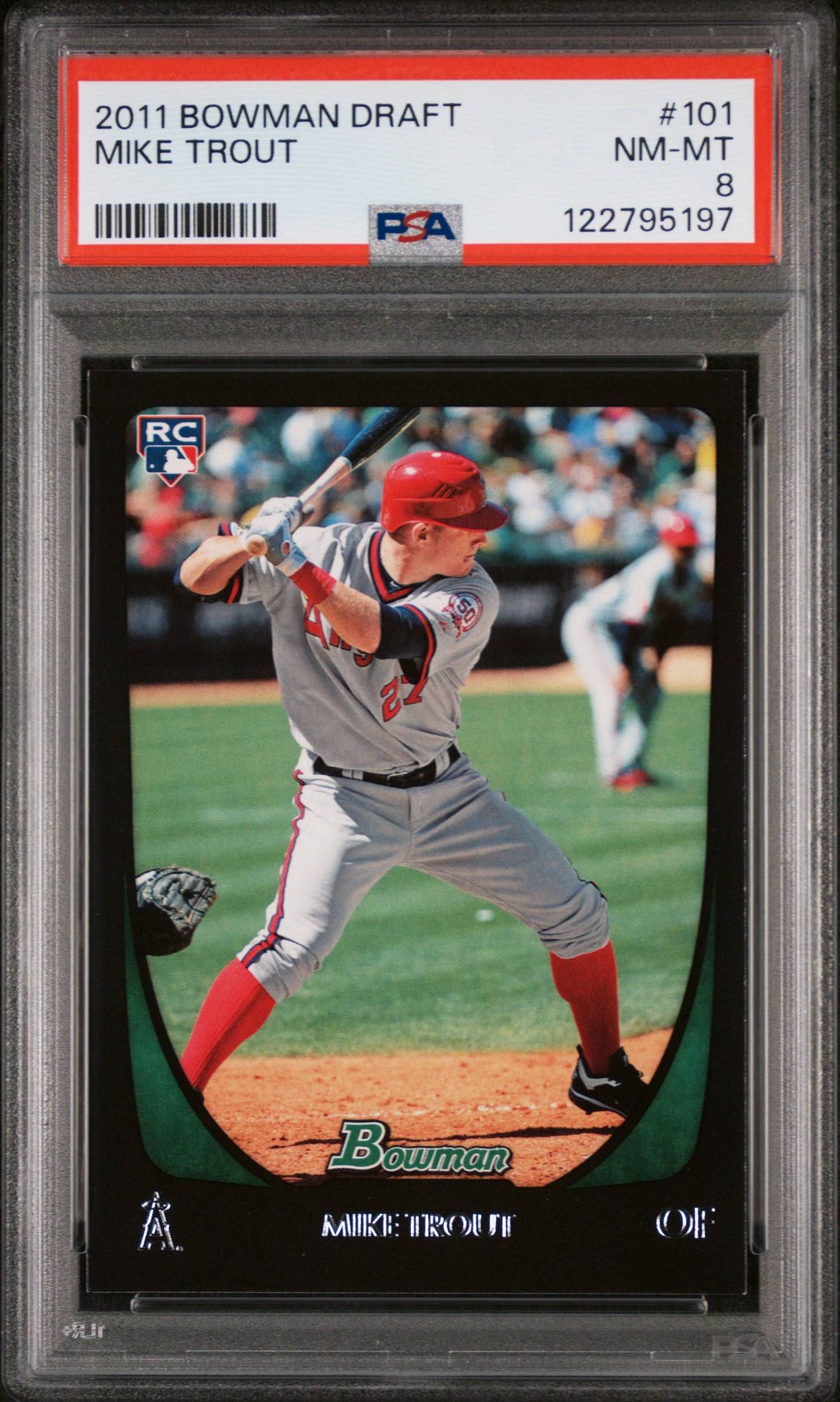 2011 Bowman Draft Mike Trout #101 RC PSA 8