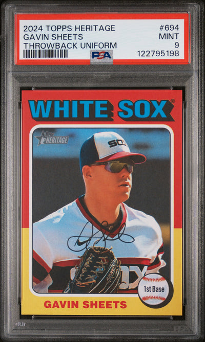 2024 Topps Heritage Gavin Sheets #694 Throwback Uniform PSA 9