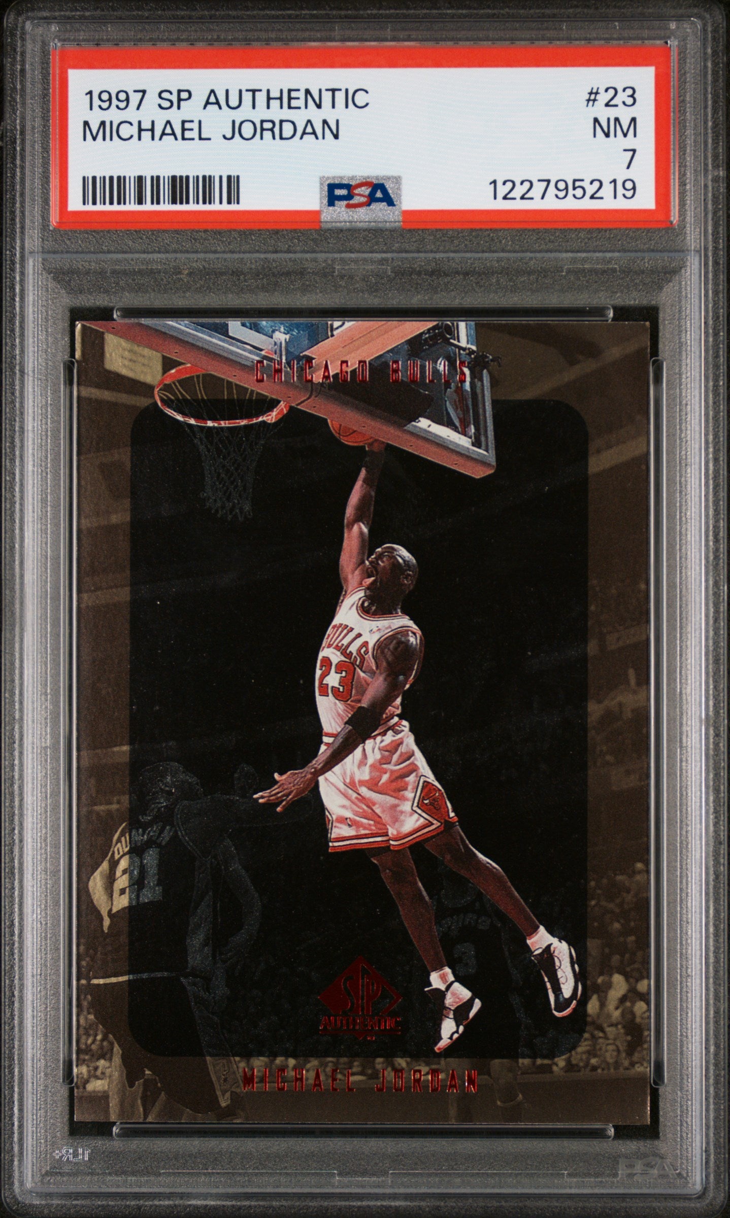 1997 Upper Deck SP Authentic Michael Jordan #23 PSA 7