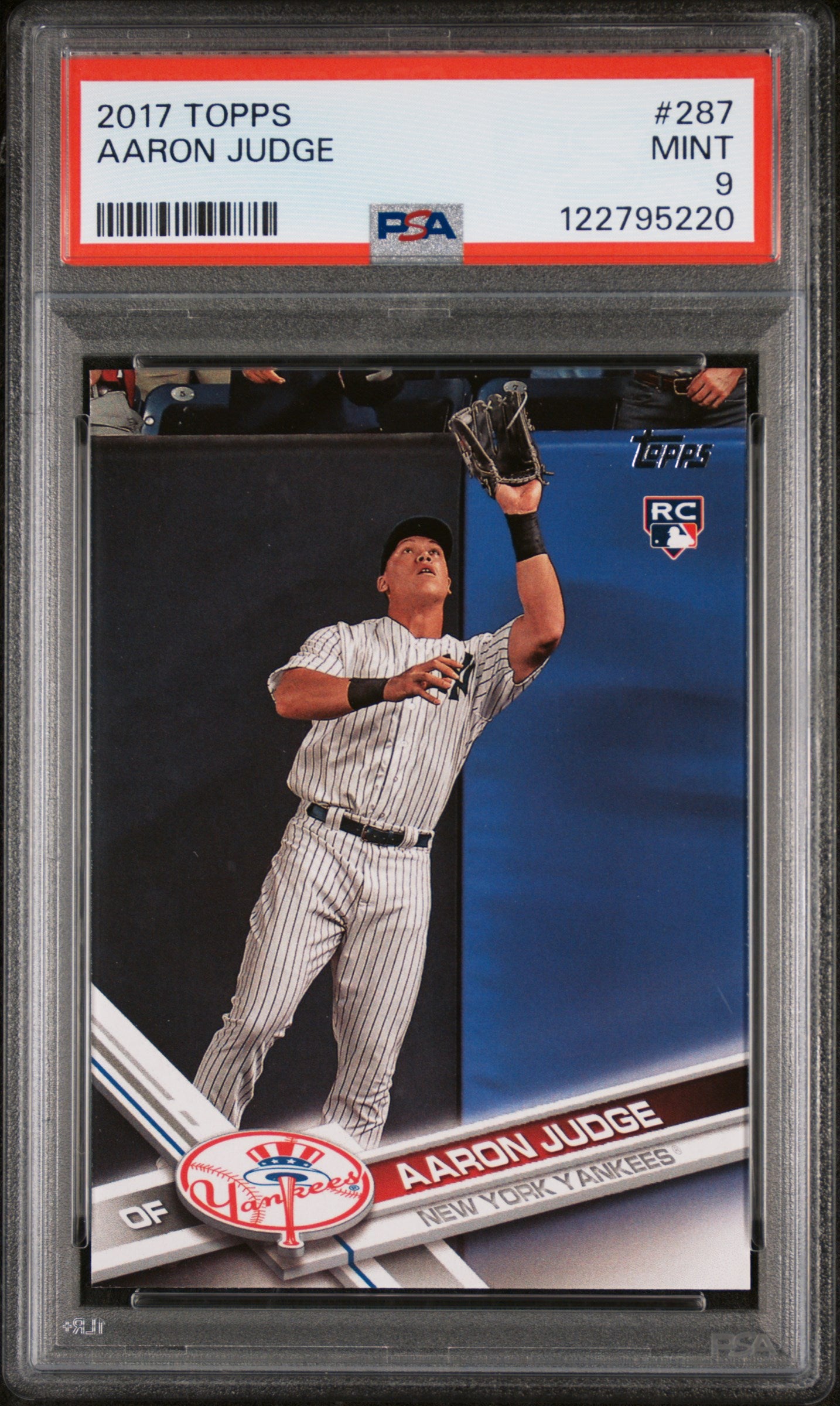 2017 Topps Series 1 Aaron Judge #287 RC PSA 9