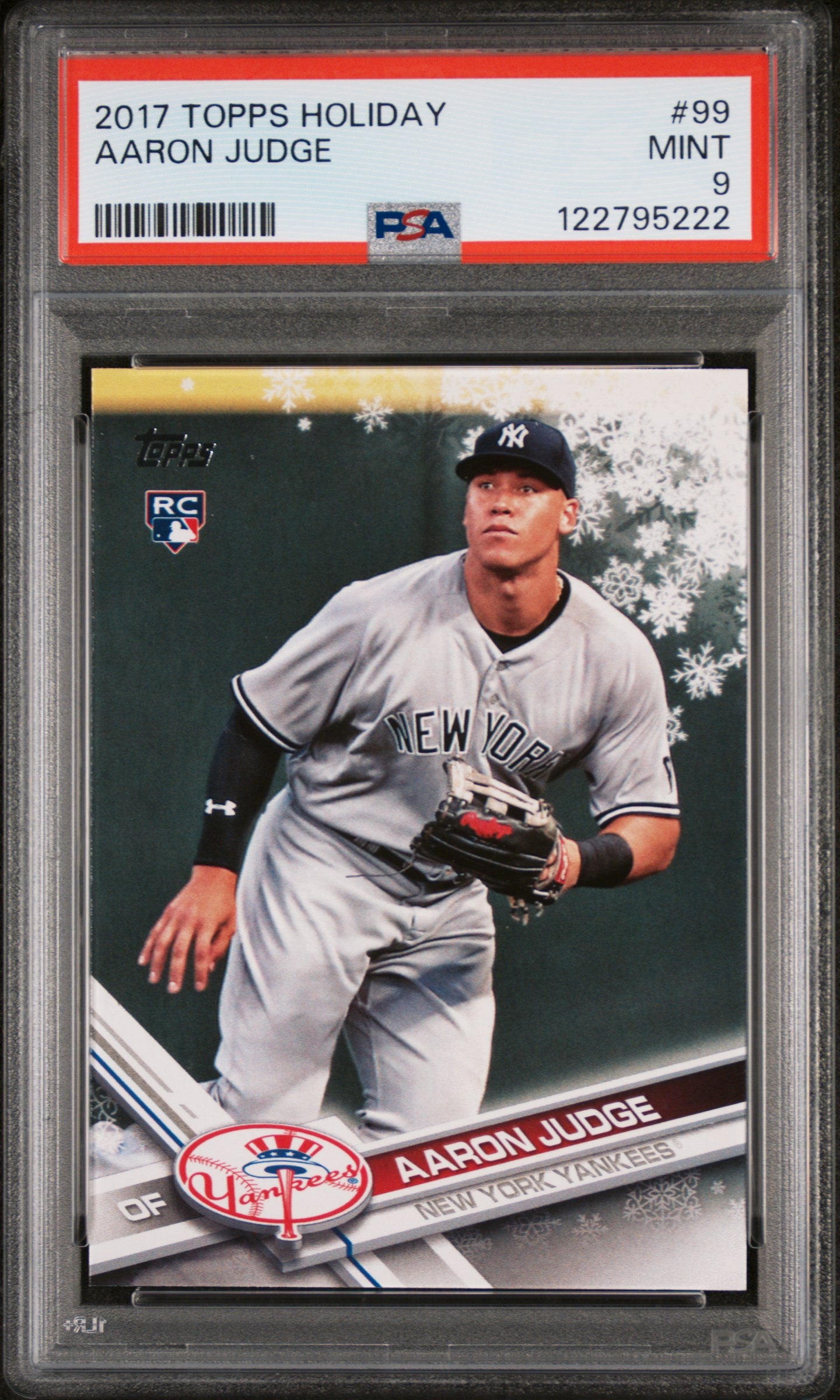 2017 Topps Holiday Aaron Judge #HMW99 RC PSA 9