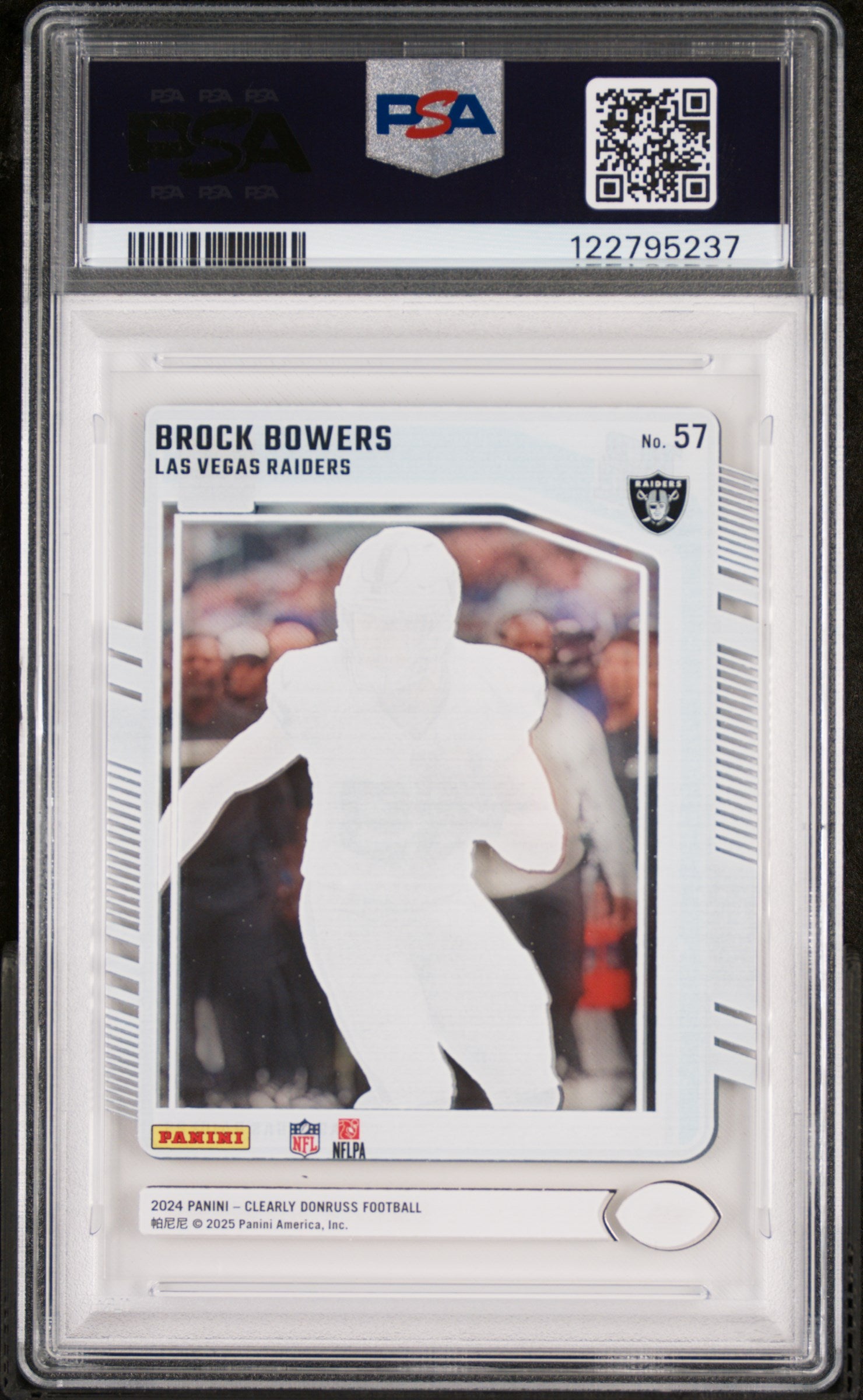 2024 Panini Clearly Donruss Brock Bowers #57 RC PSA 9