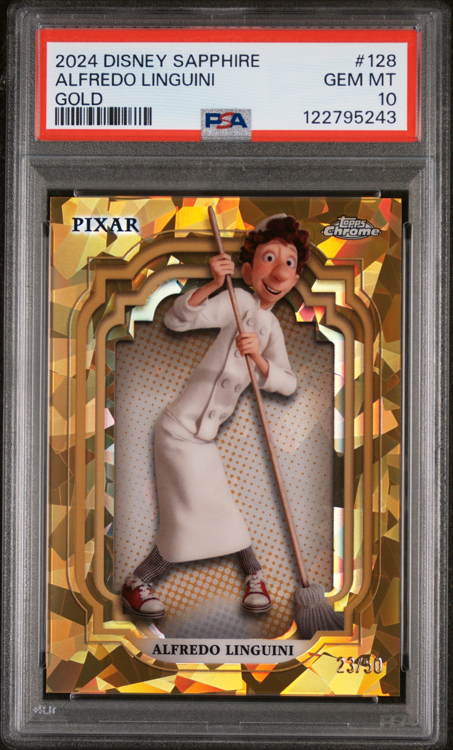 2024 Topps Chrome Sapphire Gold Alfredo Linguini #128 /50 PSA 10