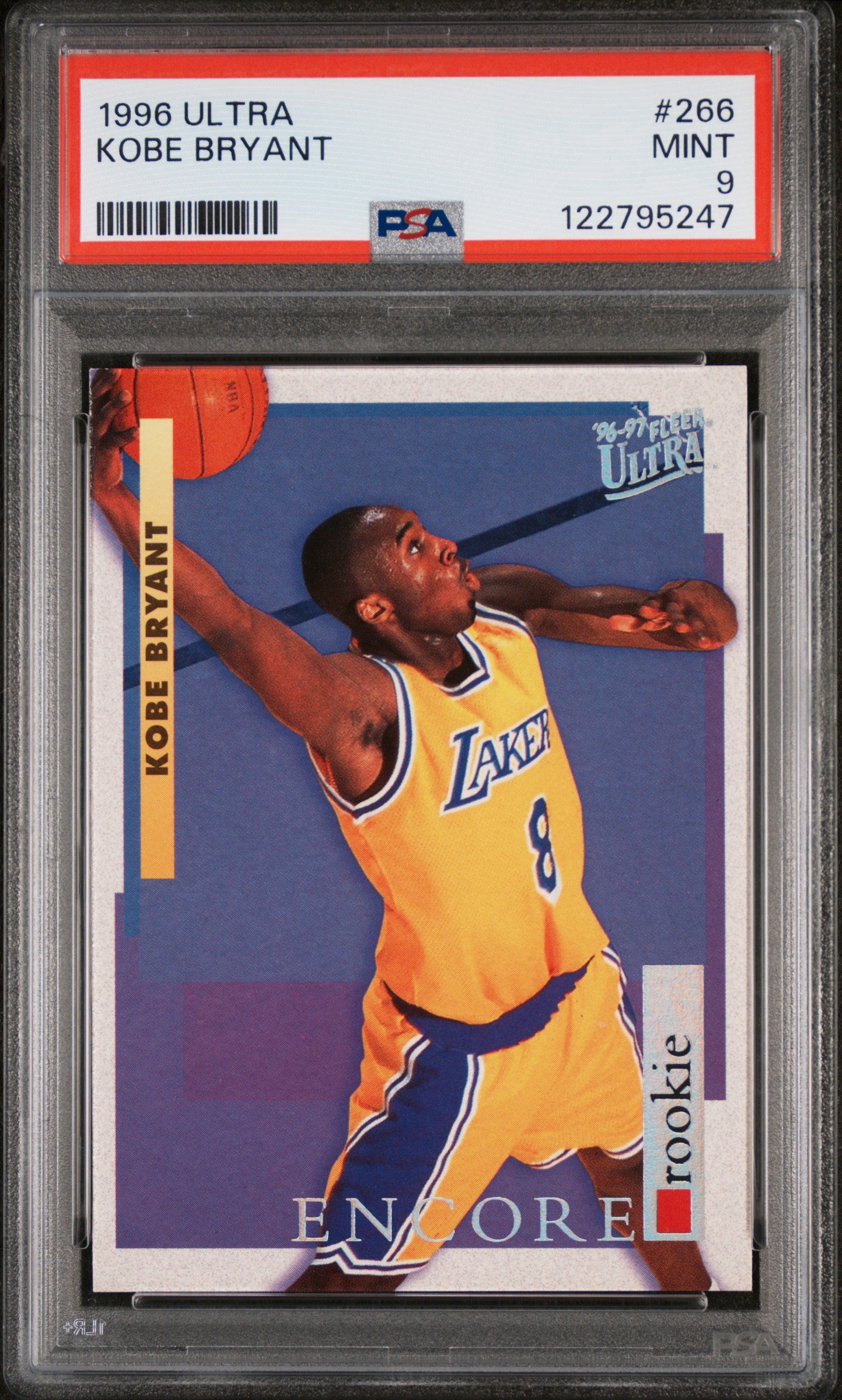 1996 Fleer Ultra Encore Kobe Bryant #266 RC PSA 9