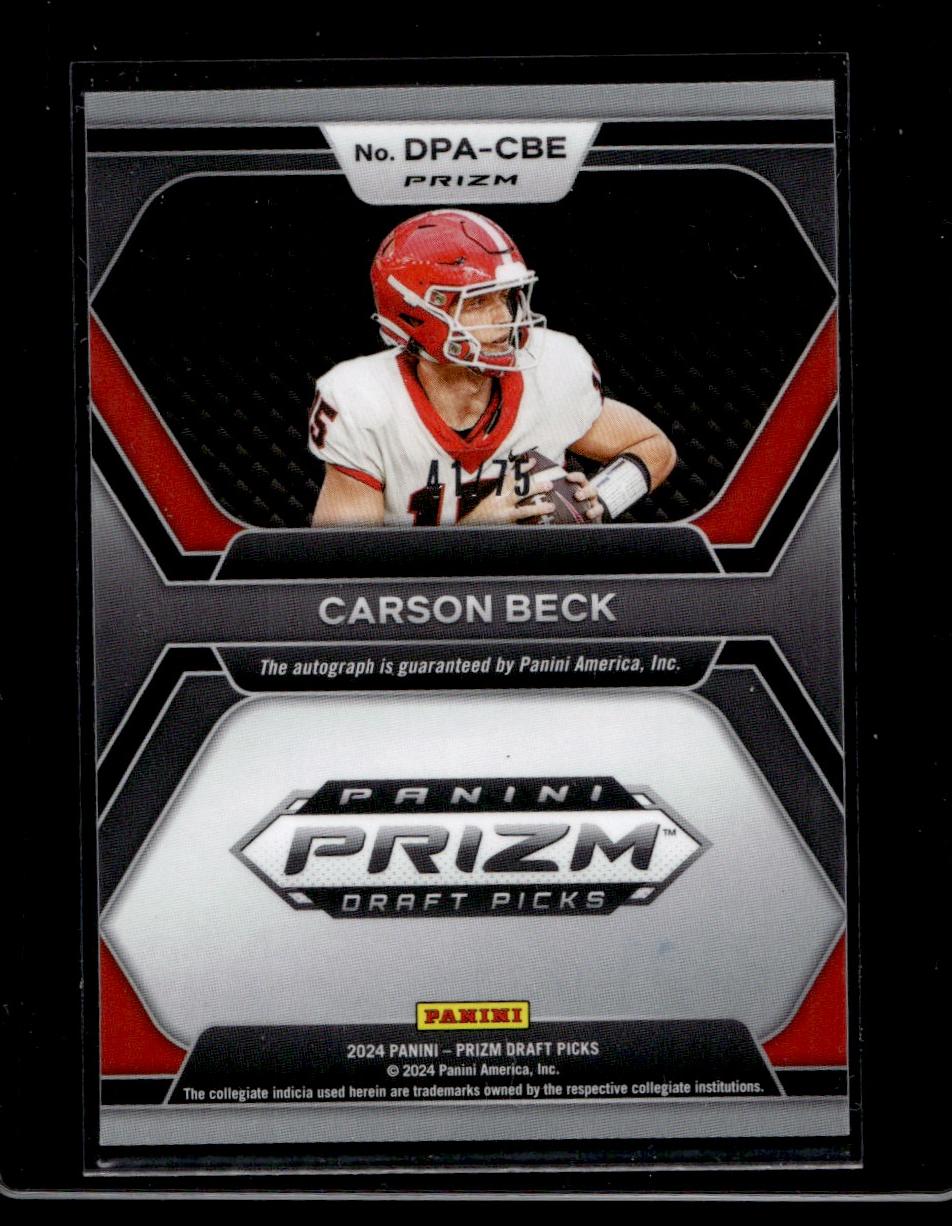 2024 Panini Prizm Draft Picks Carson Beck #DPA-CBE Auto