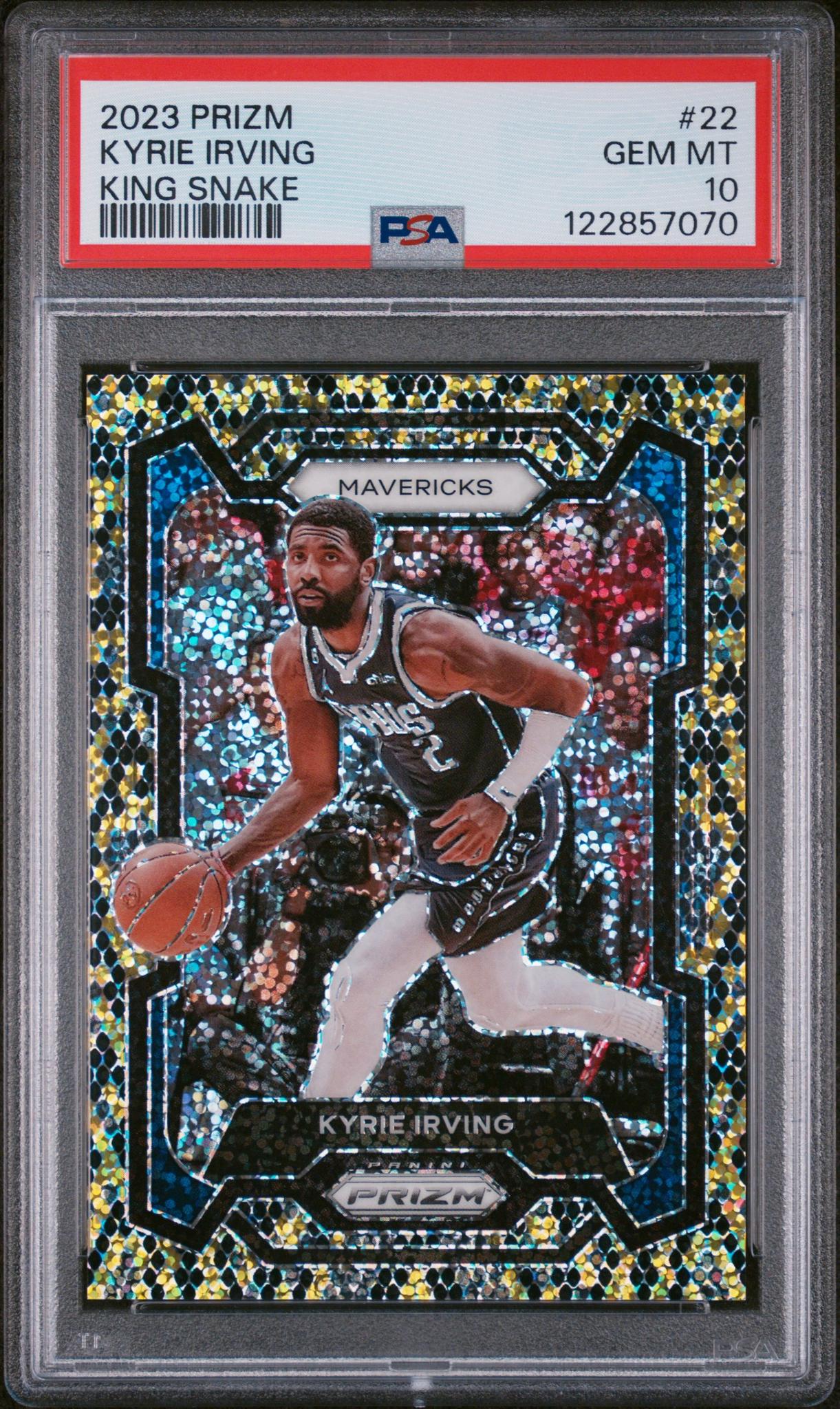 2023 Panini Prizm King Snake Kyrie Irving #22 PSA 10