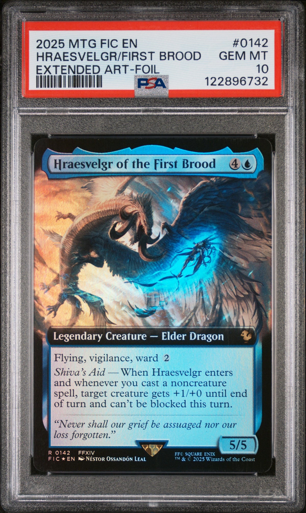 2025 MTG Final Fantasy EA Foil Hraesvelgr of the First Brood #0142 PSA – Monmouth Sports Cards