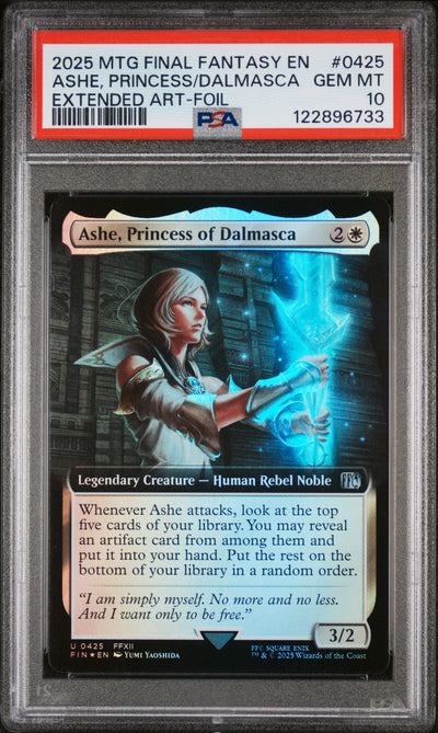 Magic: The Gathering Ashe, Princess of Dalmasca #0425 Extended Art-Foil PSA 10