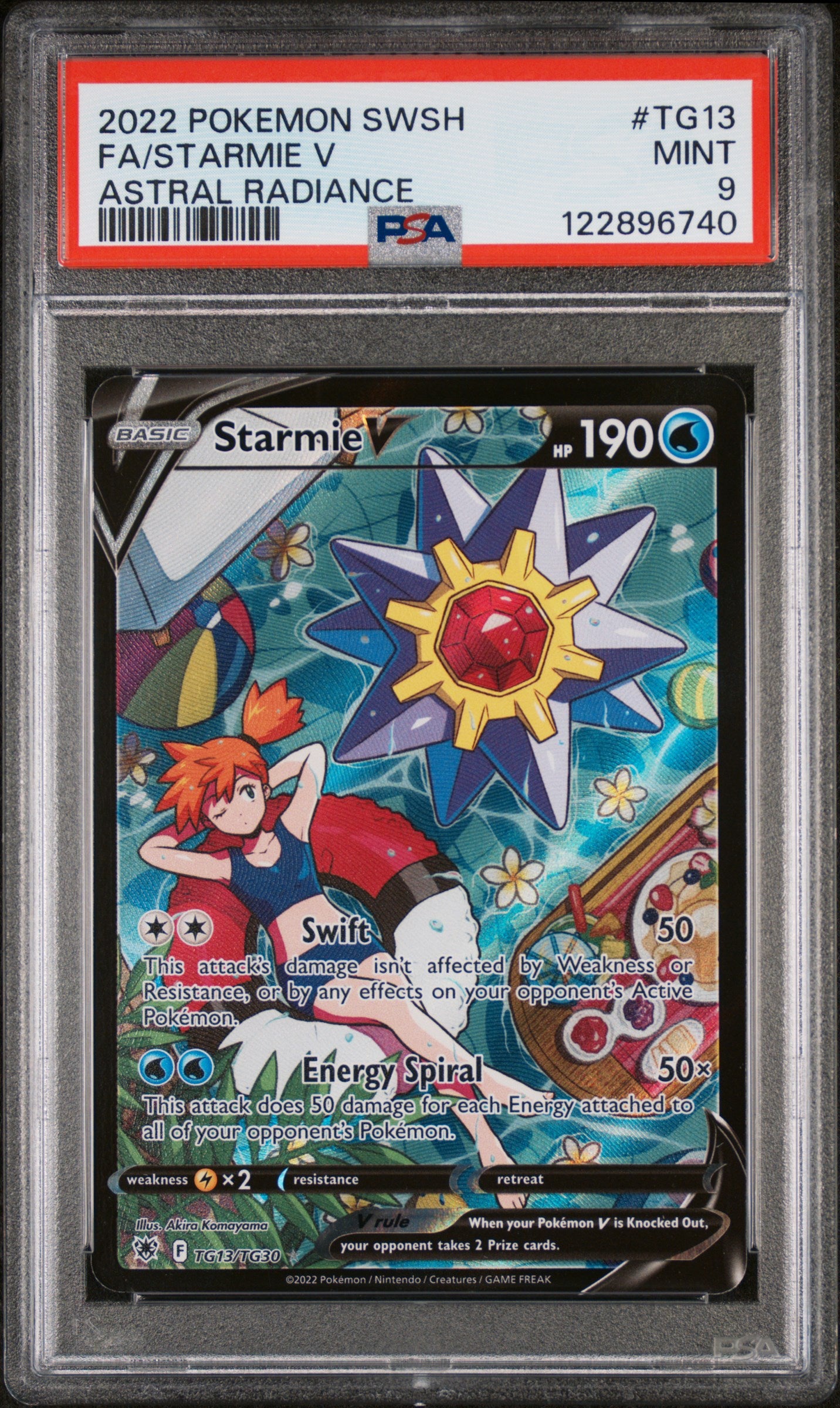 2022 Pokemon SWSH #TG13 Starmie V Astral Radiance PSA 9