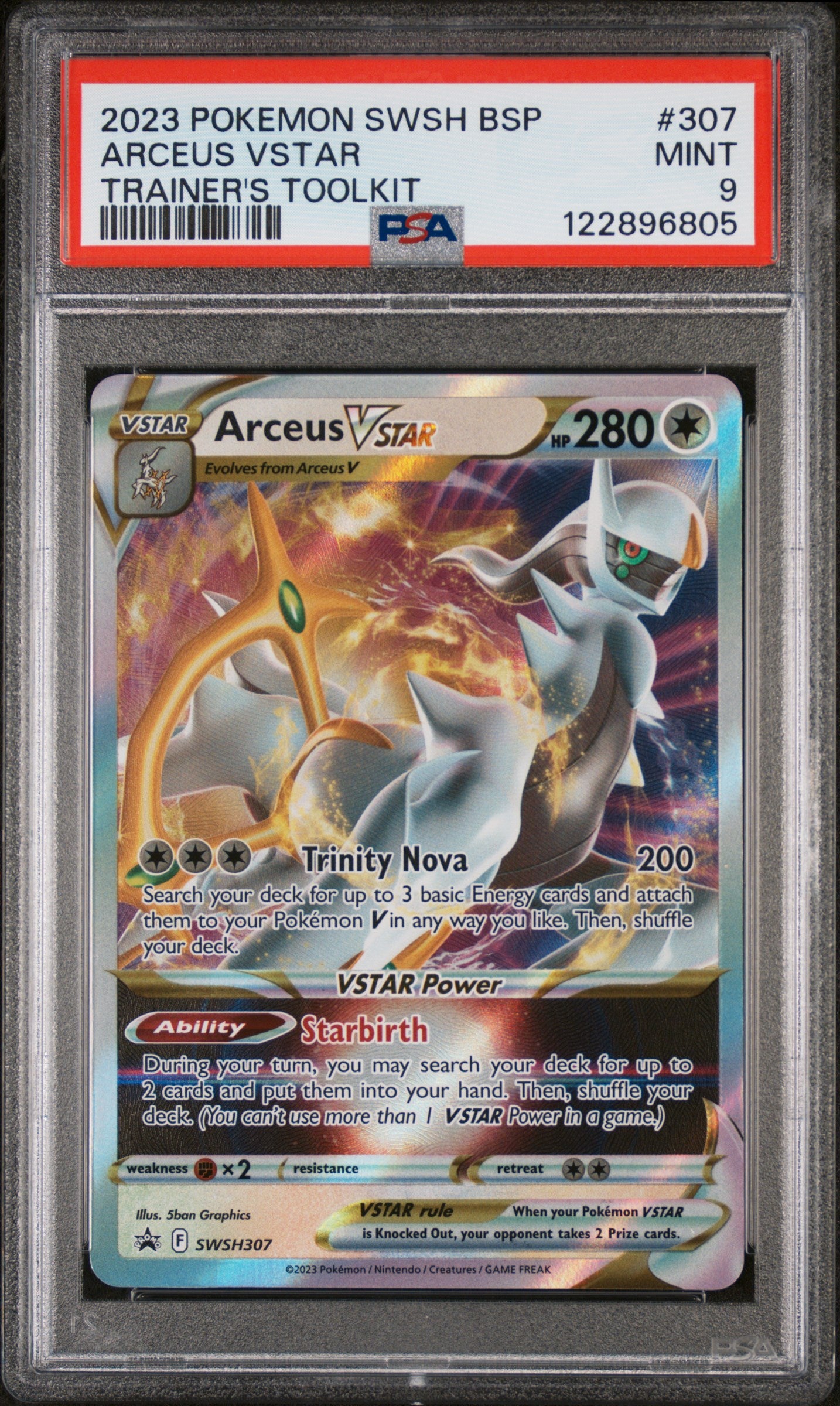 2023 Pokemon #307 Arceus VSTAR Trainer's Toolkit PSA 9