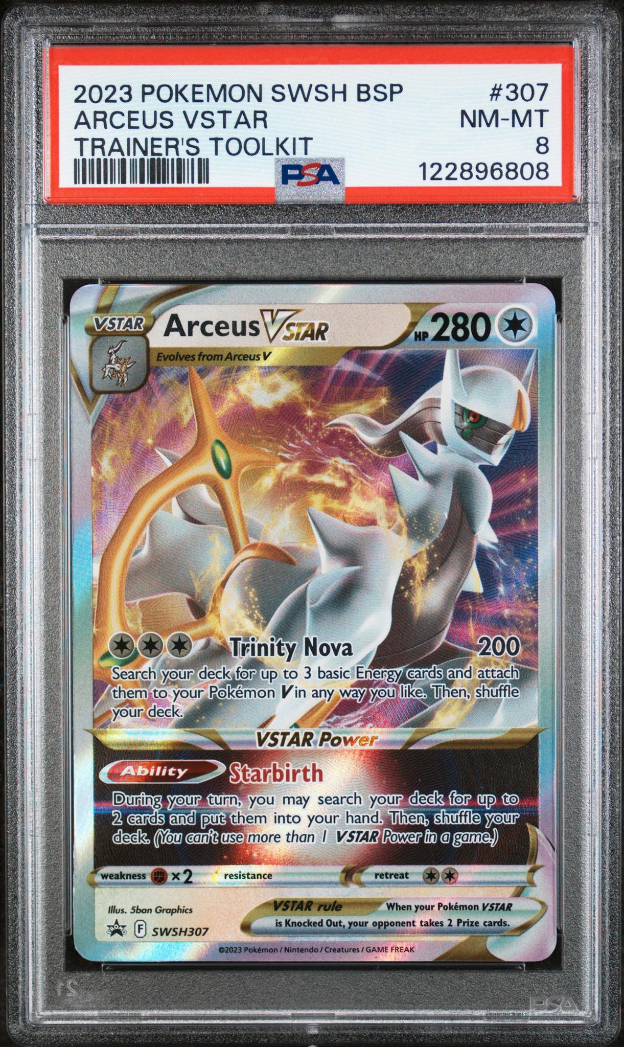 2023 Pokemon SWSH Black Star Promo Trainer's Toolkit Arceus VSTAR #SWSH307 PSA 8