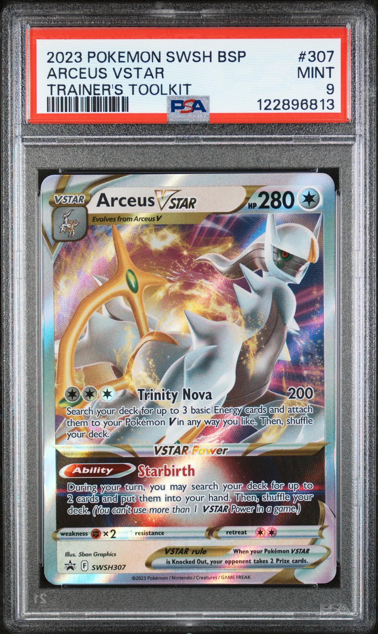 2023 Pokemon SWSH Black Star Promo Trainer's Toolkit Arceus VSTAR #SWSH307 PSA 9