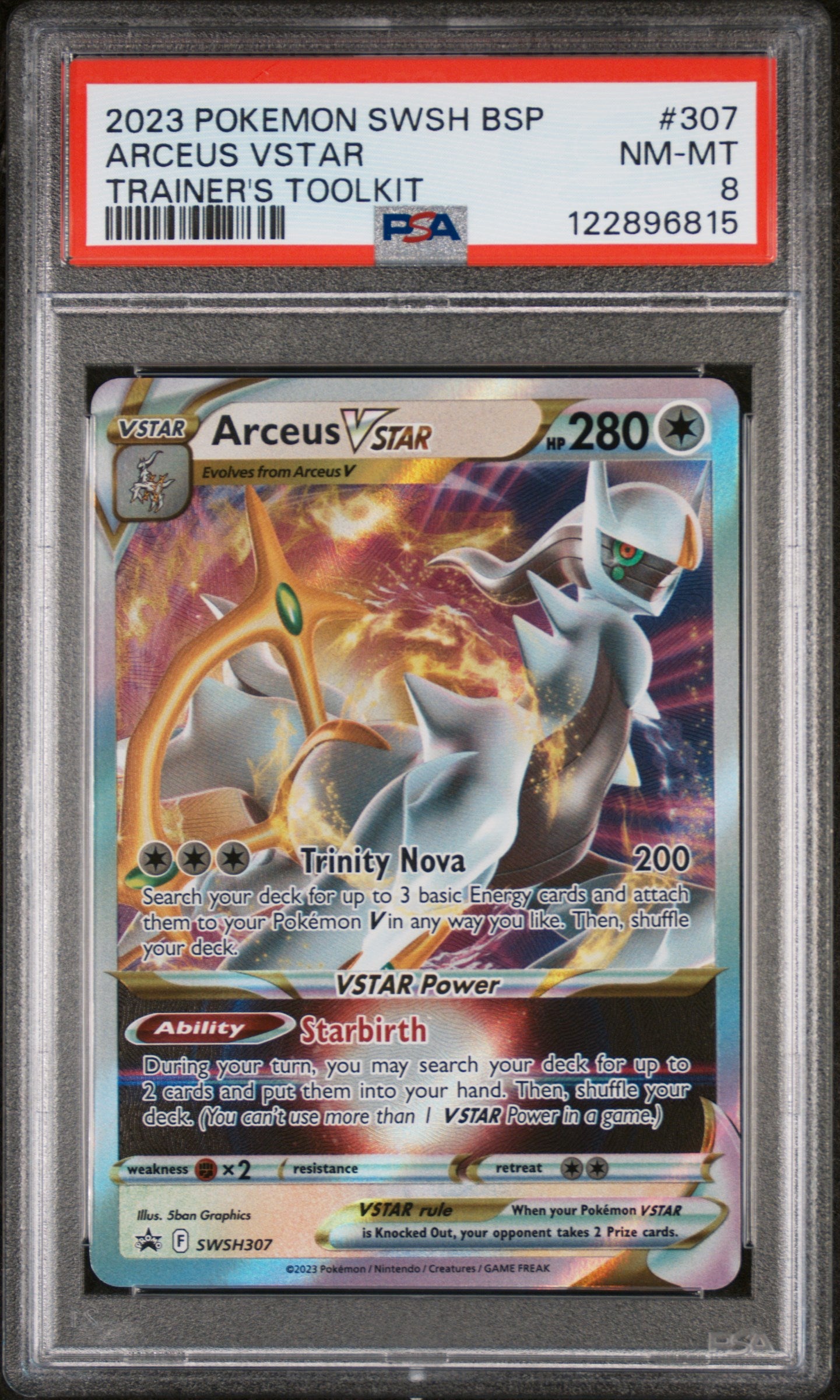 2023 Pokémon SWSH Promo Arceus #SWSH307 VSTAR PSA 8