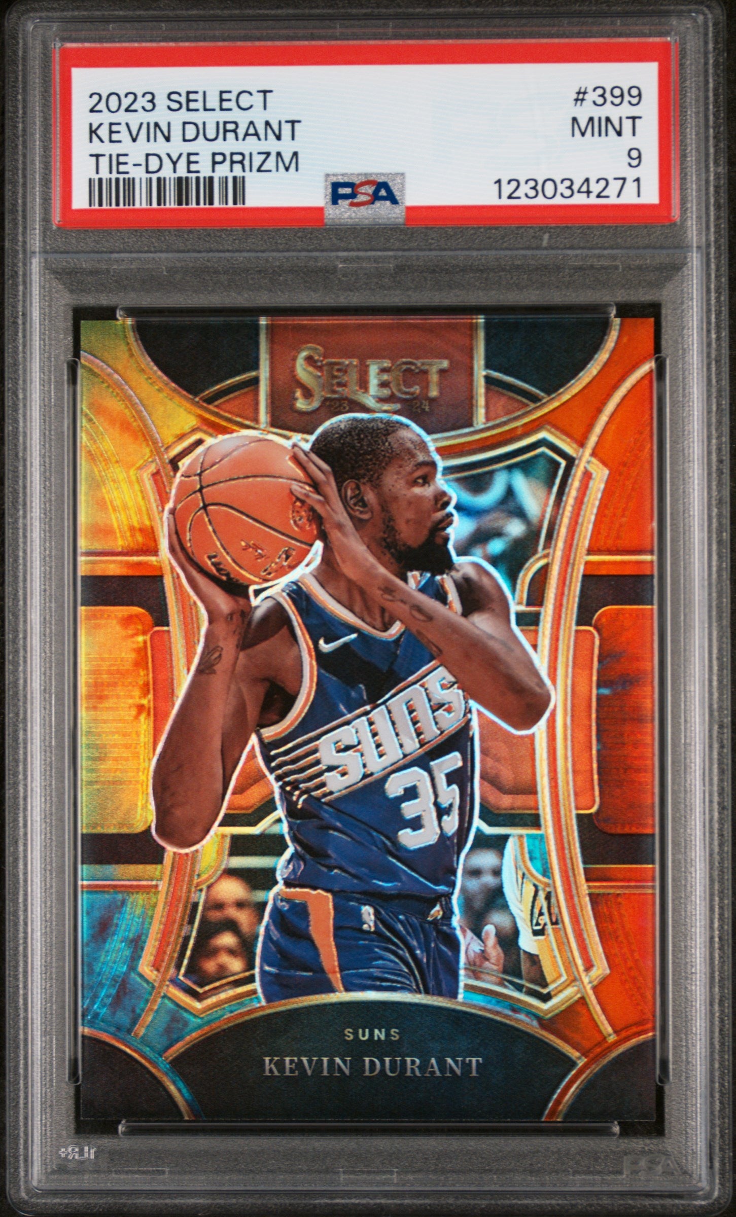 2023 Select Prizms Tie-Dye Kevin Durant #399 /25 PSA 9