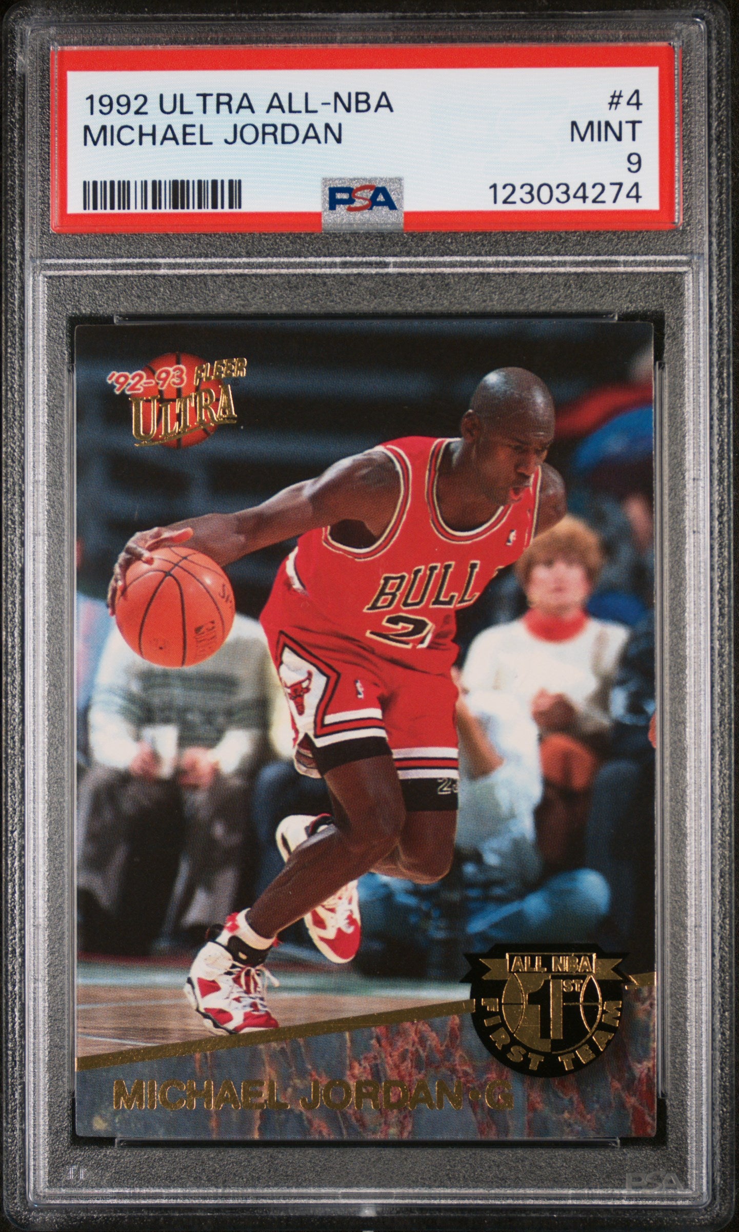 1992 Ultra All-Nba Michael Jordan #4 PSA 9