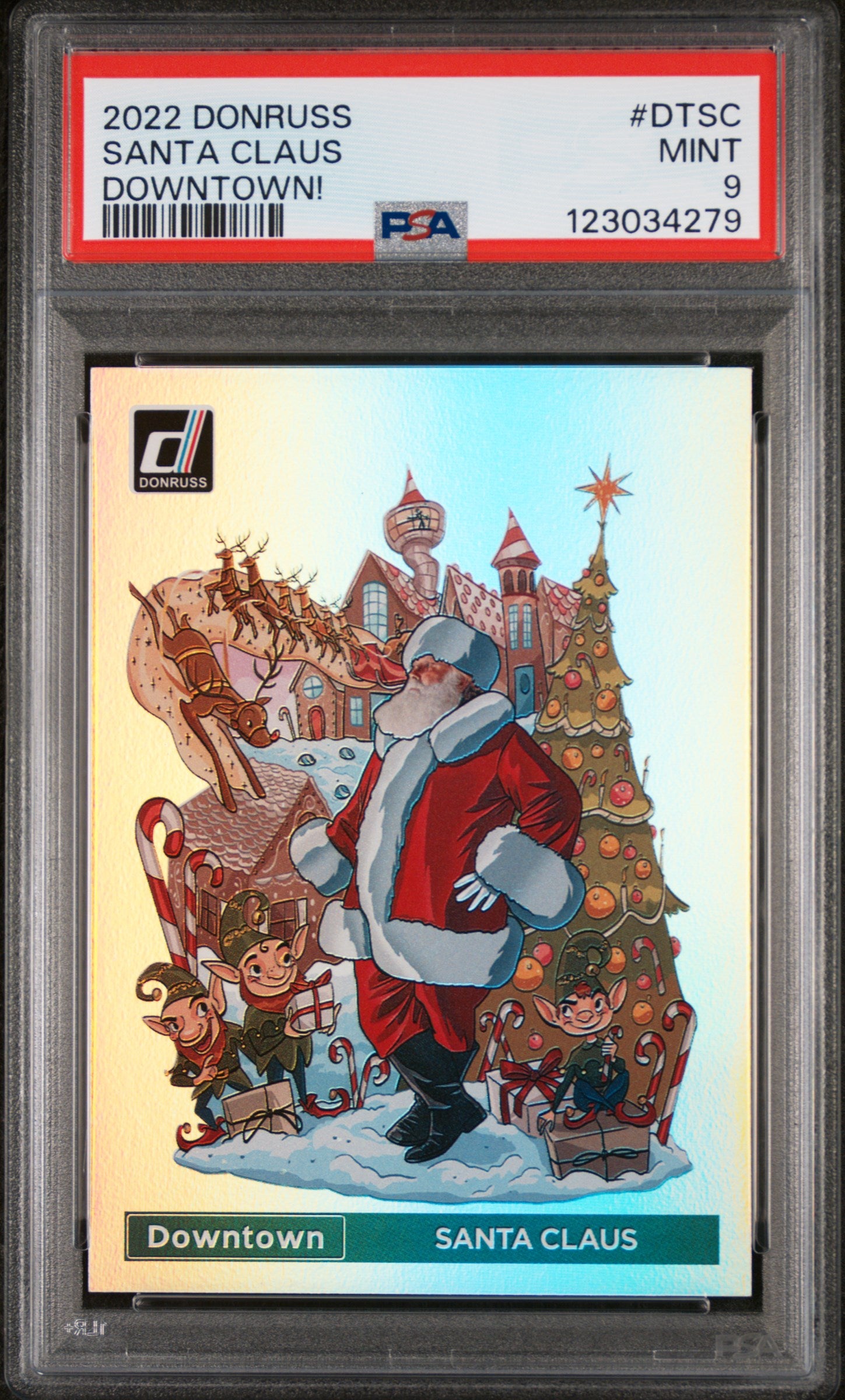 2022 Donruss Downtown Santa Claus #DT-SC PSA 9