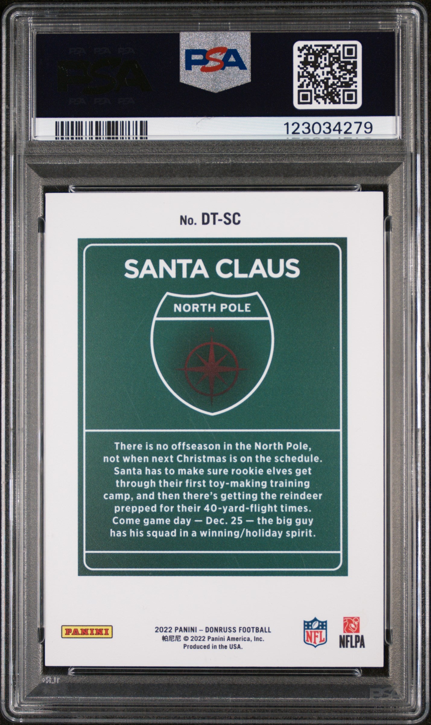 2022 Donruss Downtown Santa Claus #DT-SC PSA 9