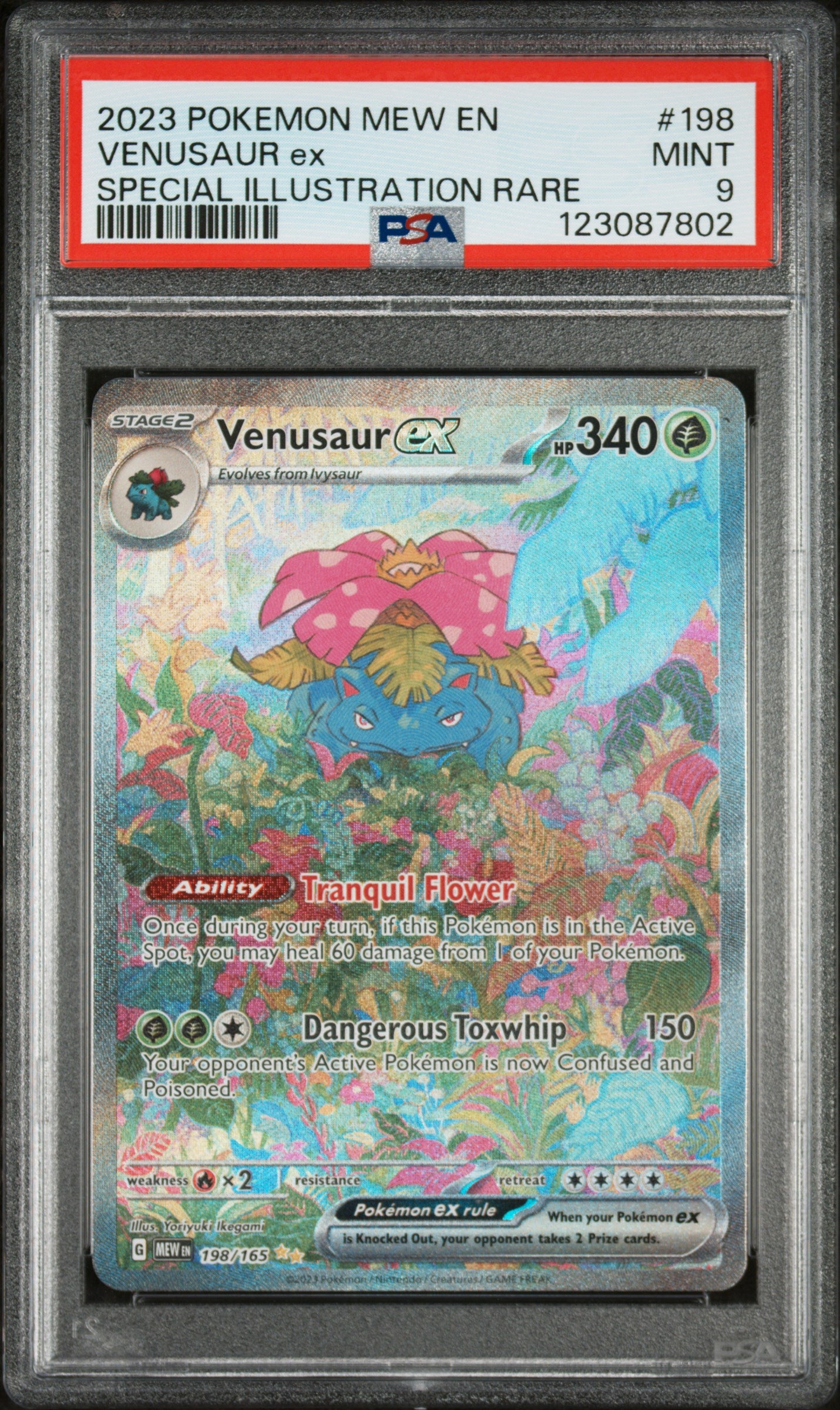 2023 Pokemon Scarlet and Violet 151 Special Illustration Rare Venusaur Ex #198 PSA 9