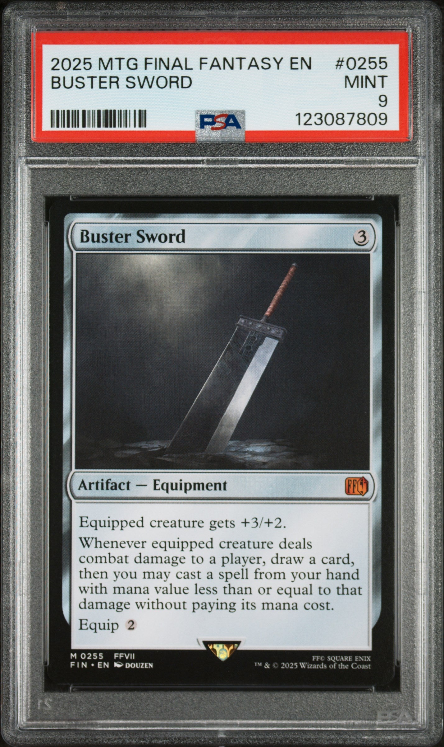 2025 Magic the Gathering Final Fantasy Buster Sword #0255 PSA 9