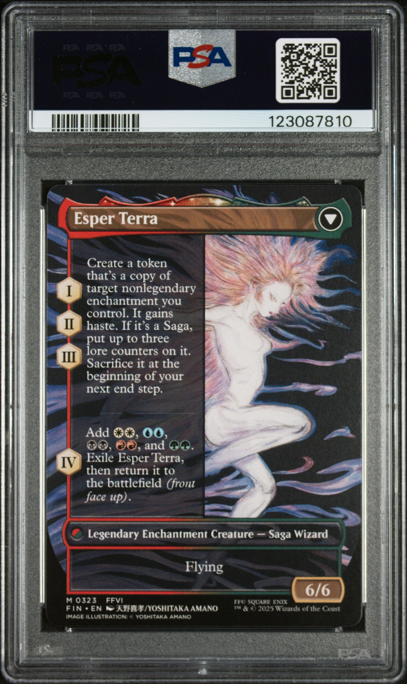 2025 Magic the Gathering Final Fantasy Artist Borderless Esper Terra/Terra, Magical Adept #0323 PSA 10