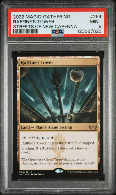 Magic: The Gathering Raffine's Tower Streets of New Capenna #254 PSA 9