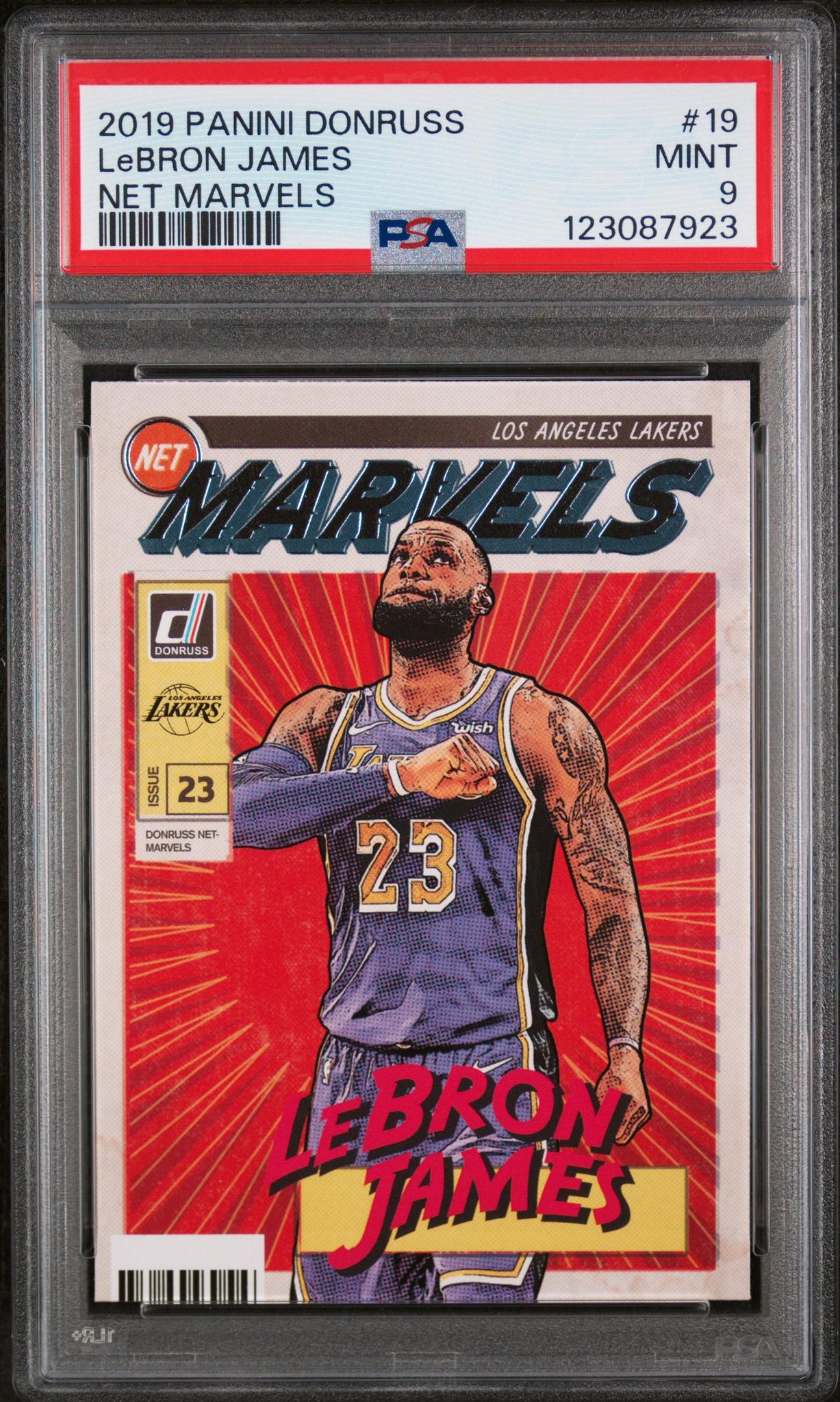 2019 Panini Donruss Net Marvels LeBron James #19 PSA 9