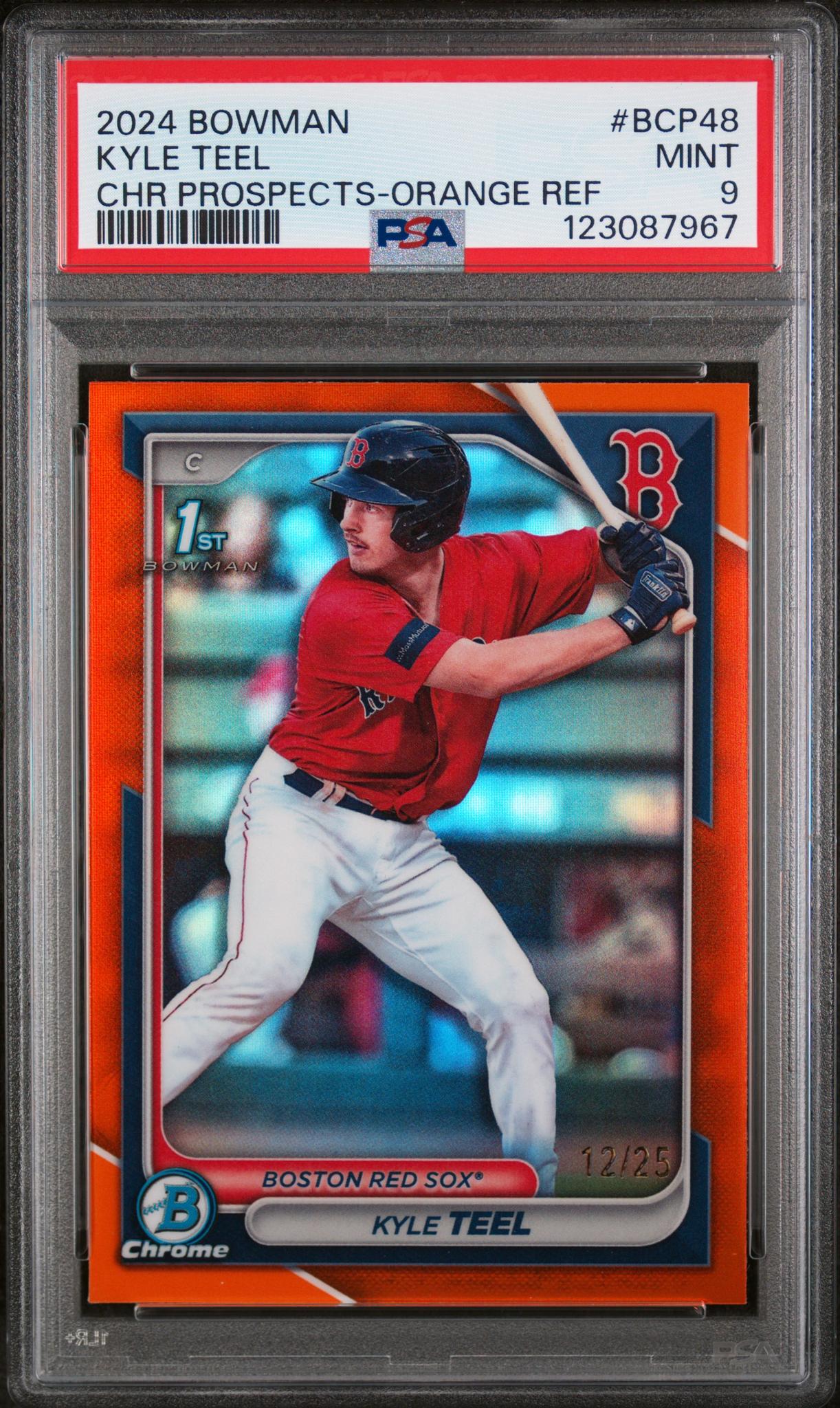2024 Bowman Chrome Prospects Chr Prospects-Orange Ref Kyle Teel #BCP48 PSA 9