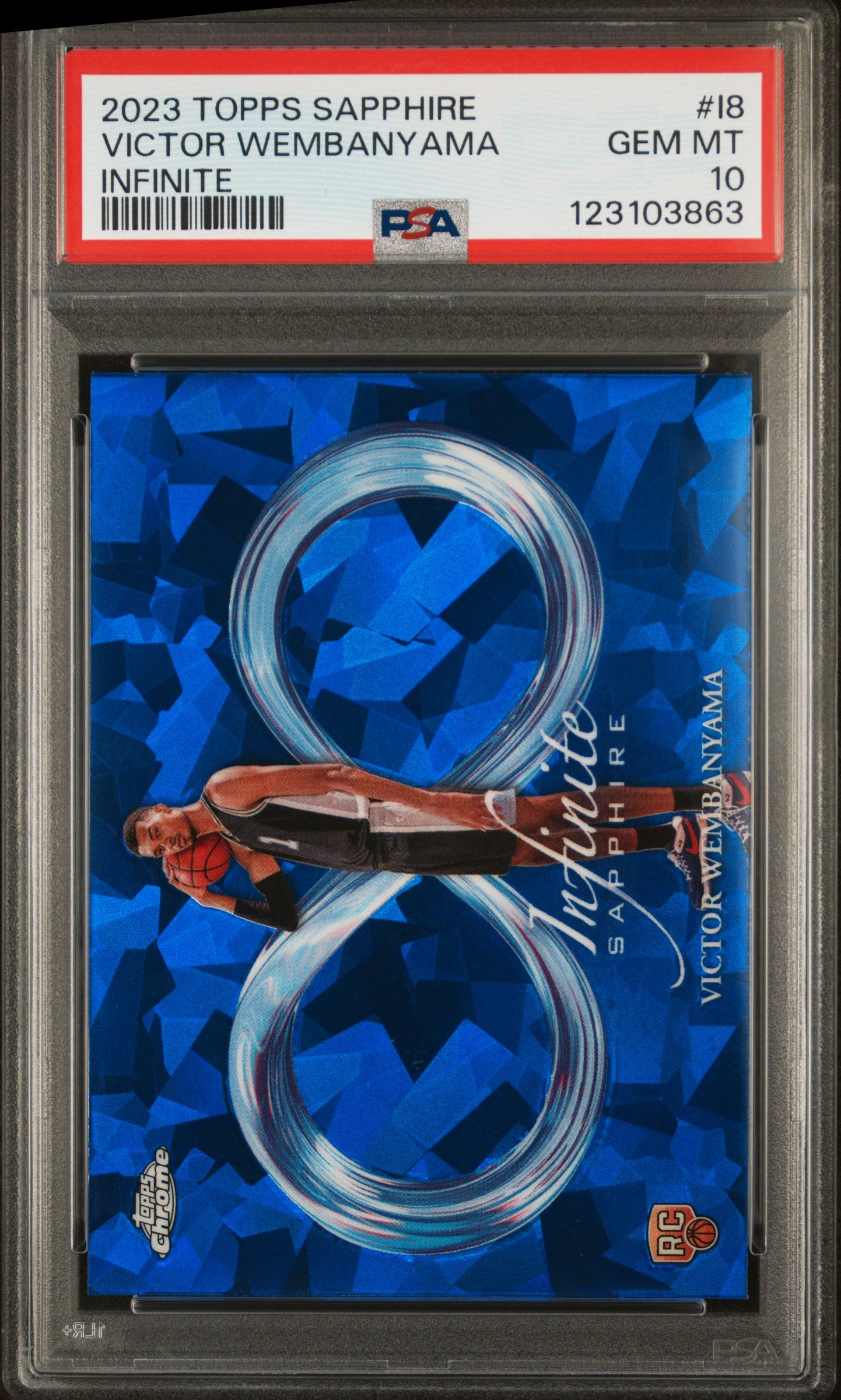 2023 Topps Sapphire Infinite Victor Wembanyama #I-8 RC PSA 10