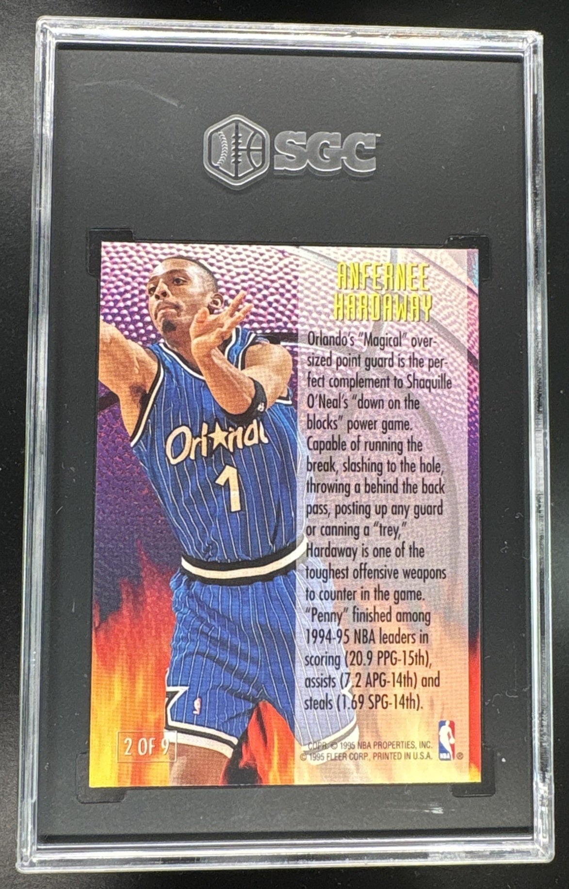 1995 Fleer #2 Anfernee Hardaway Franchise Futures SGC 9.5