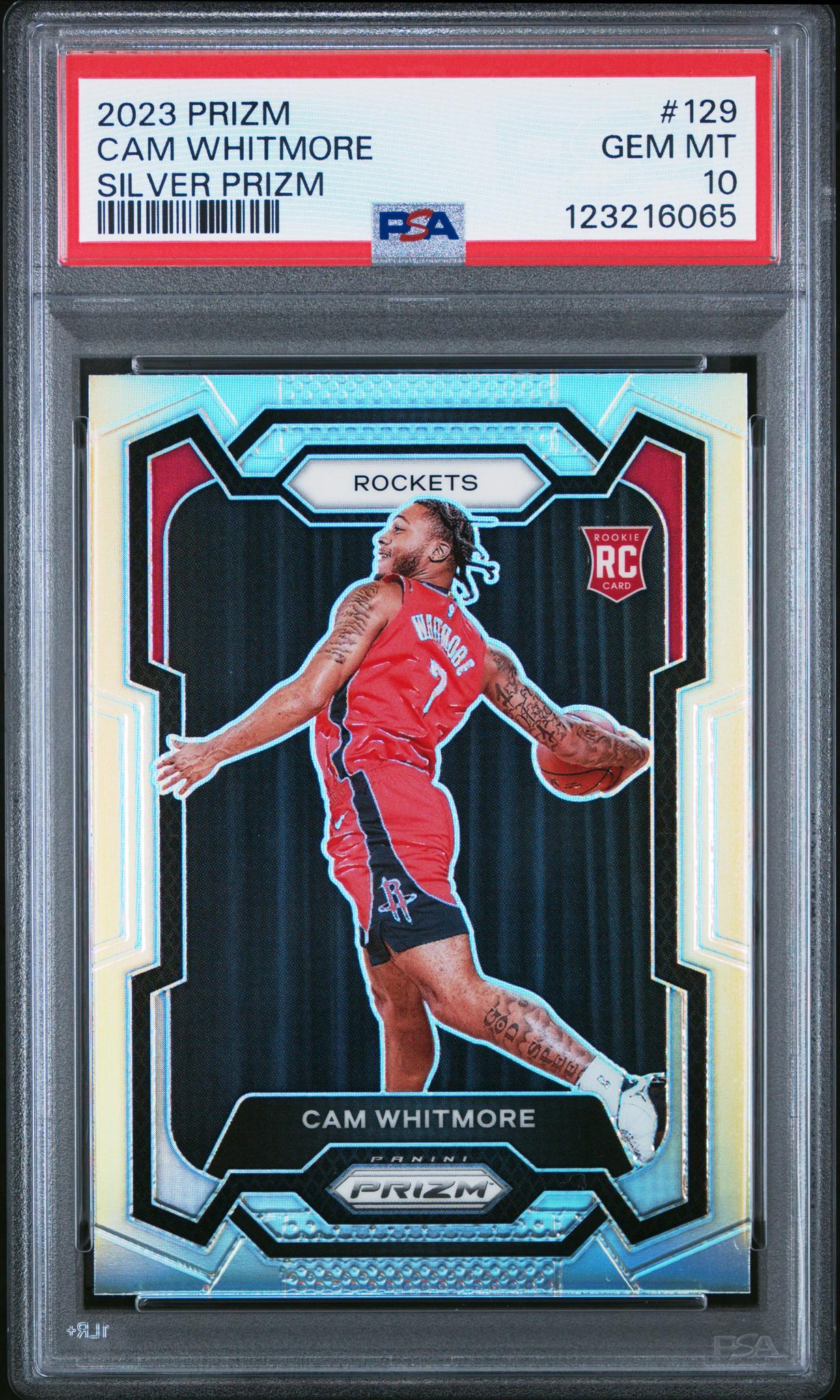 2023 Panini Prizm Silver Prizm Cam Whitmore #129 PSA 10