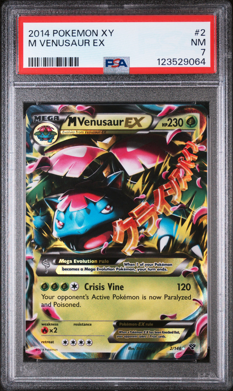 2014 Pokemon XY M Venusaur Ex #2 PSA 7