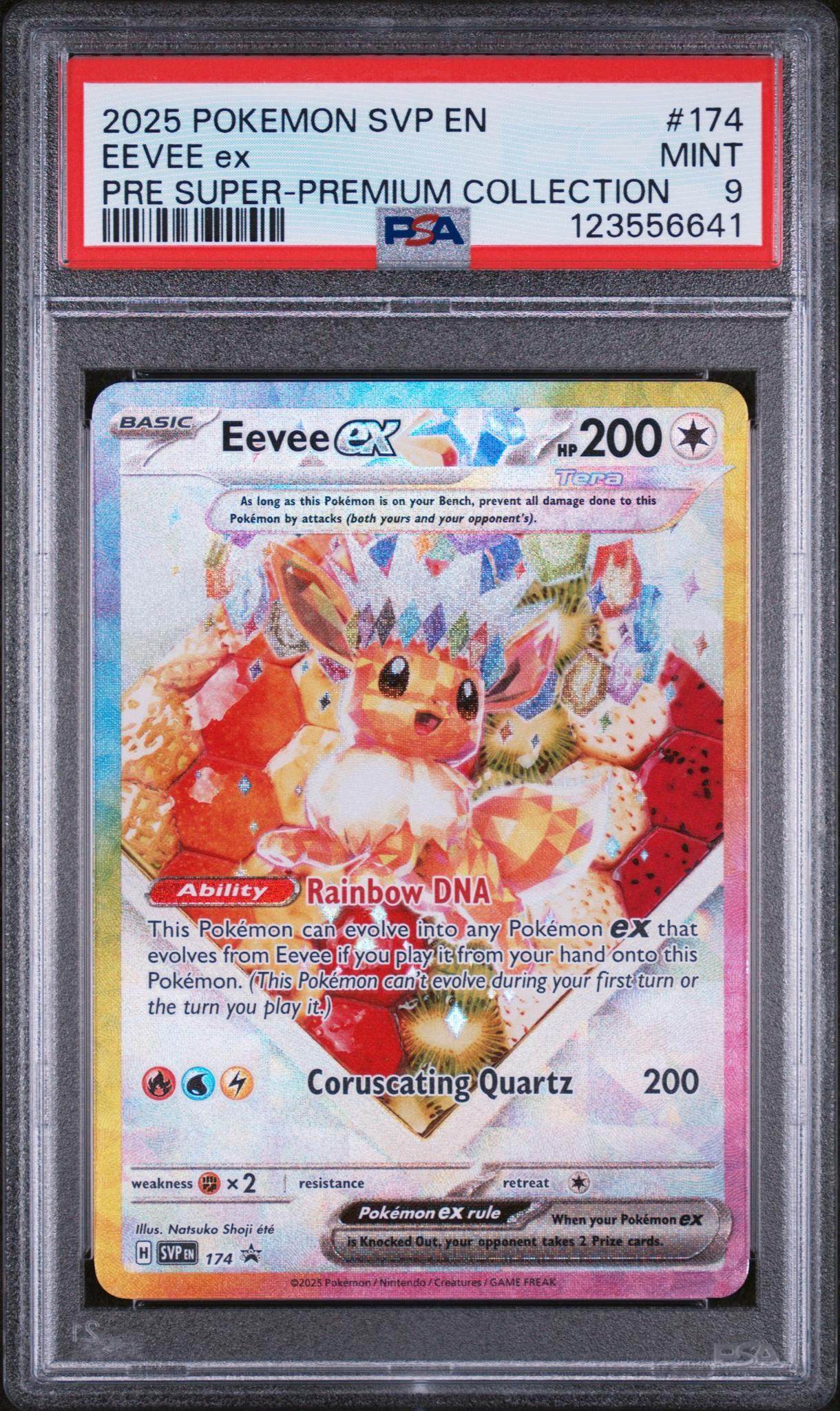 2025 Pokemon #174 Eevee ex Pre Super-Premium Collection PSA 9