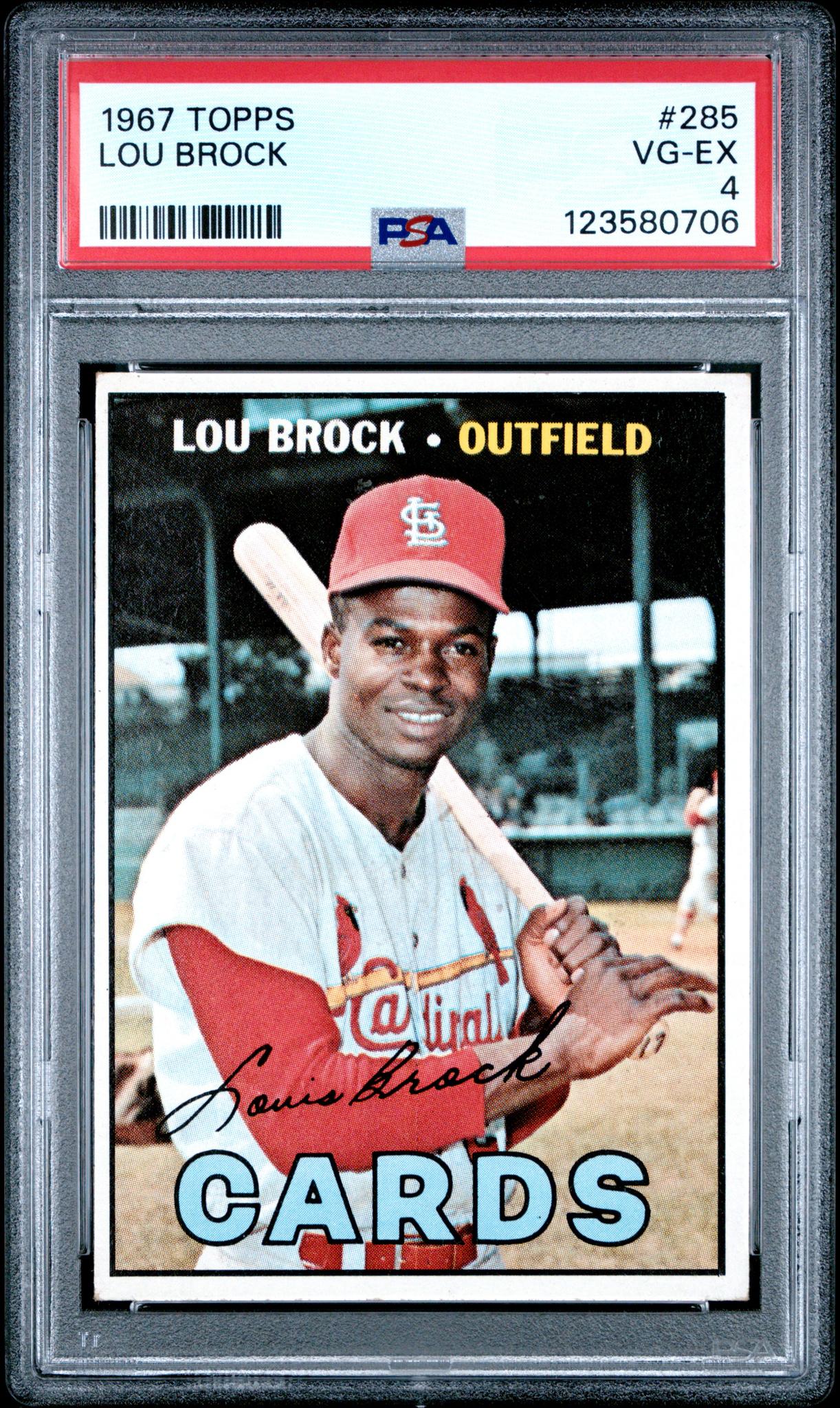 1967 Topps Lou Brock #285 PSA 4