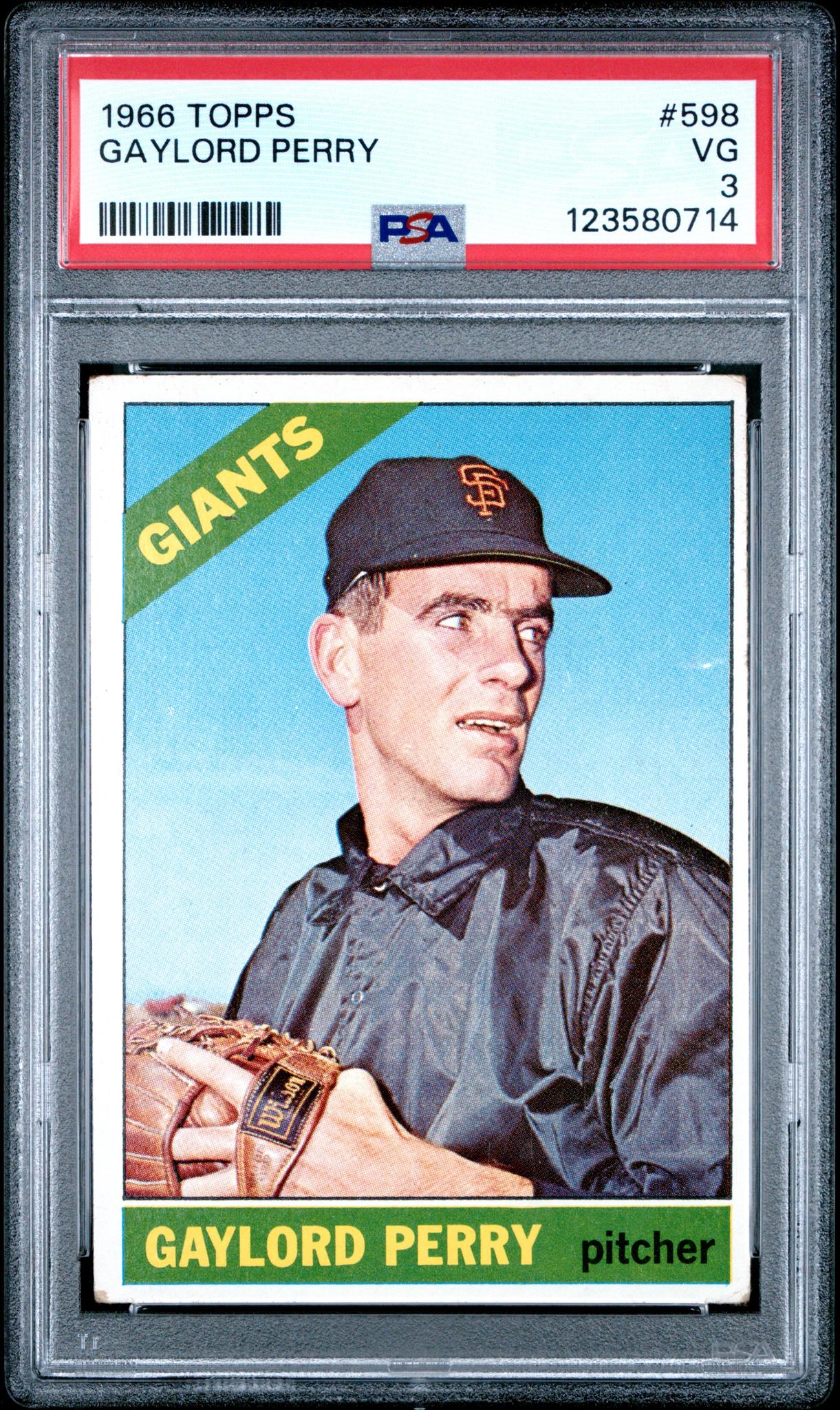 1966 Topps Gaylord Perry #598 PSA 3