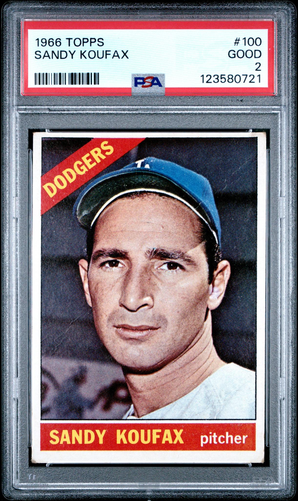1966 Topps Sandy Koufax #100 PSA 2
