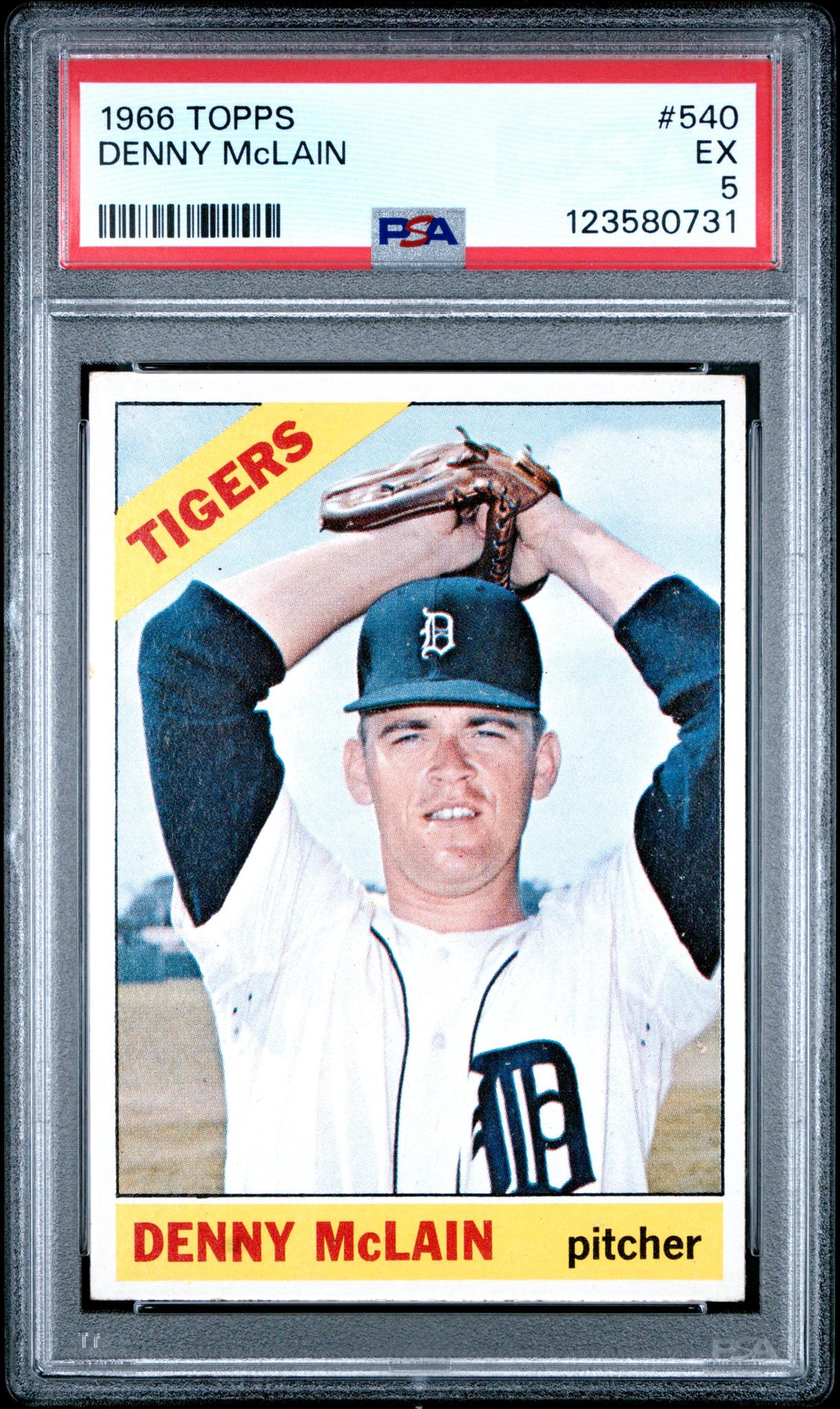 1966 Topps Denny Mclain #540 PSA 5