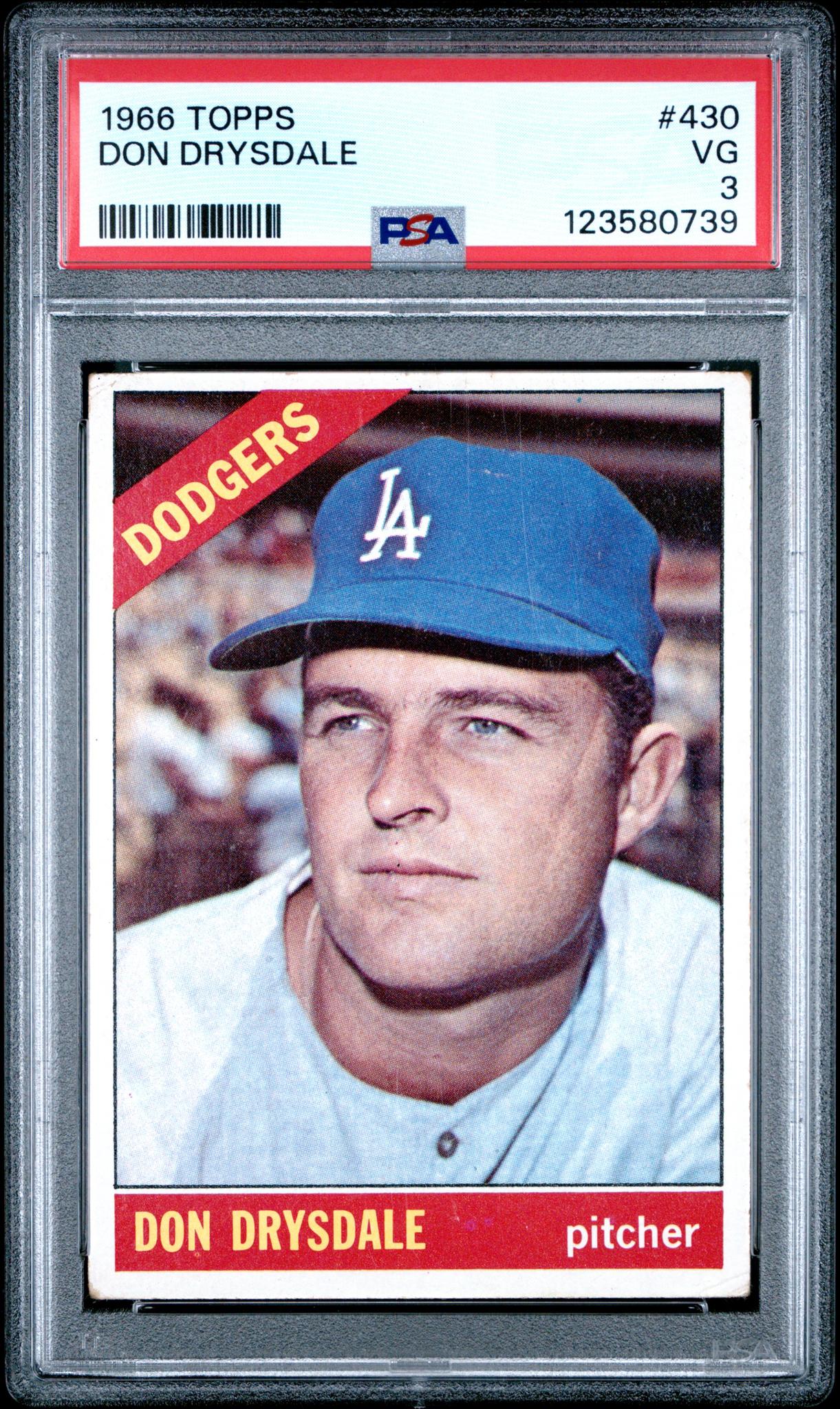 1966 Topps Don Drysdale #430 PSA 3