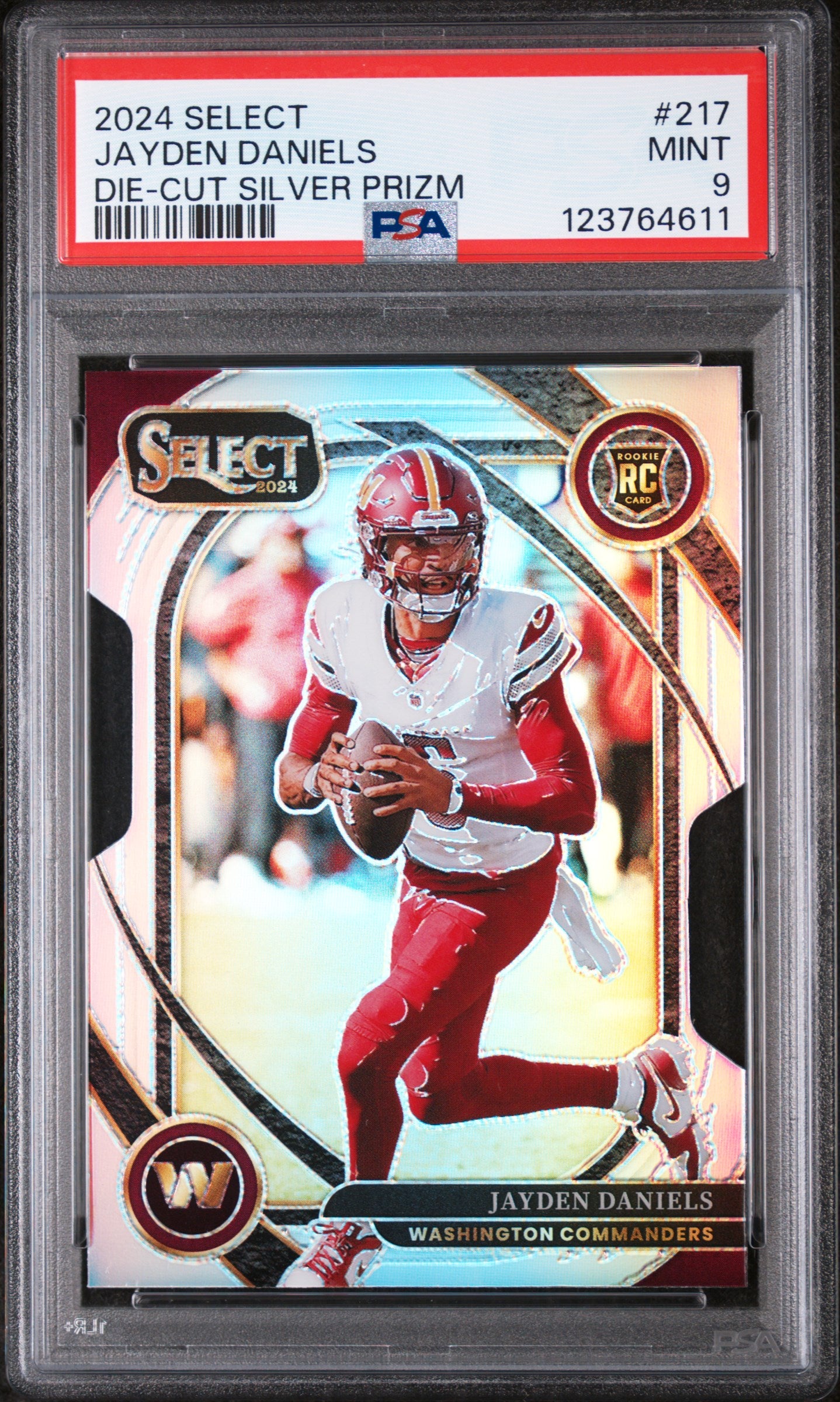 2024 Panini Select Silver Die-Cut Jayden Daniels #217 PSA 9
