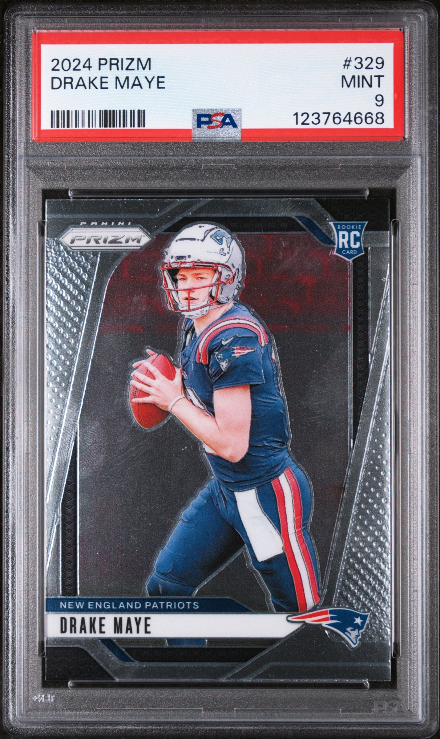 2024 Panini Prizm Drake Maye #329 PSA 9