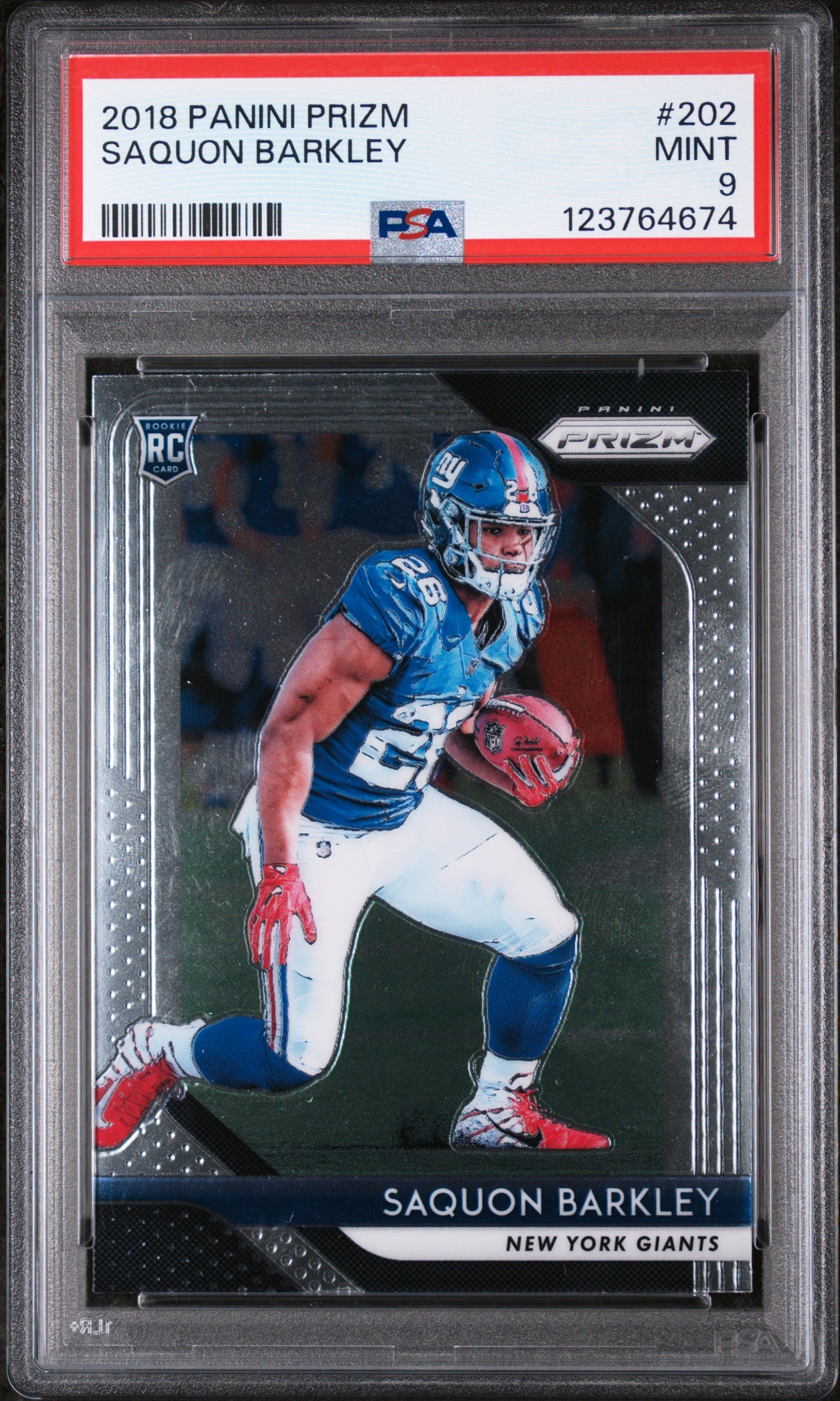 2018 Panini Prizm Saquon Barkley #202 PSA 9